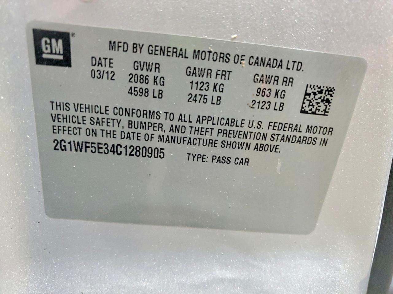 2012 Chevrolet Impala Ls Silver vin: 2G1WF5E34C1280905