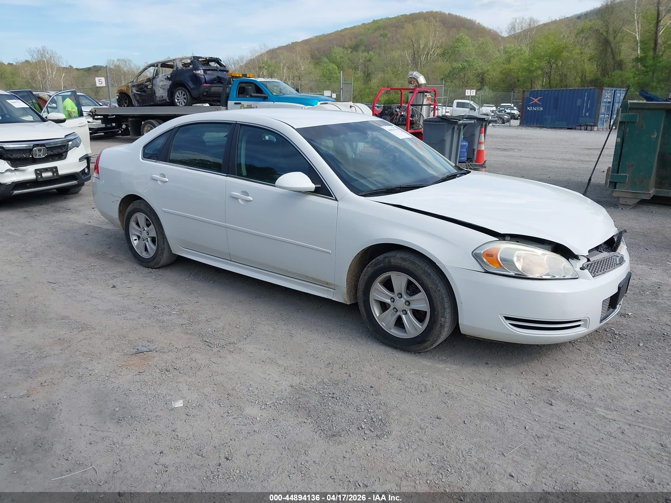 2012 Chevrolet Impala Ls White vin: 2G1WF5E34C1301557