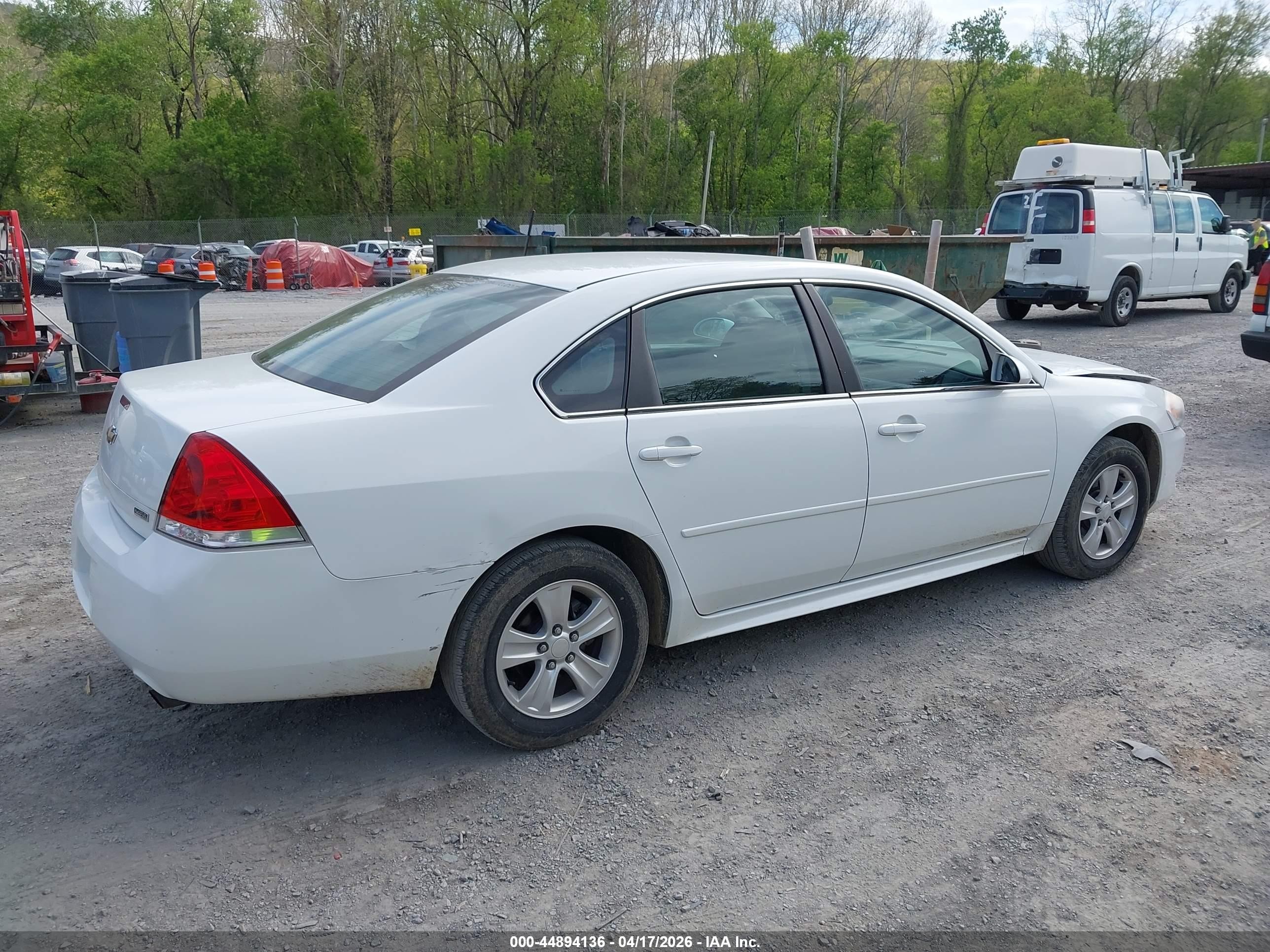 2012 Chevrolet Impala Ls White vin: 2G1WF5E34C1301557