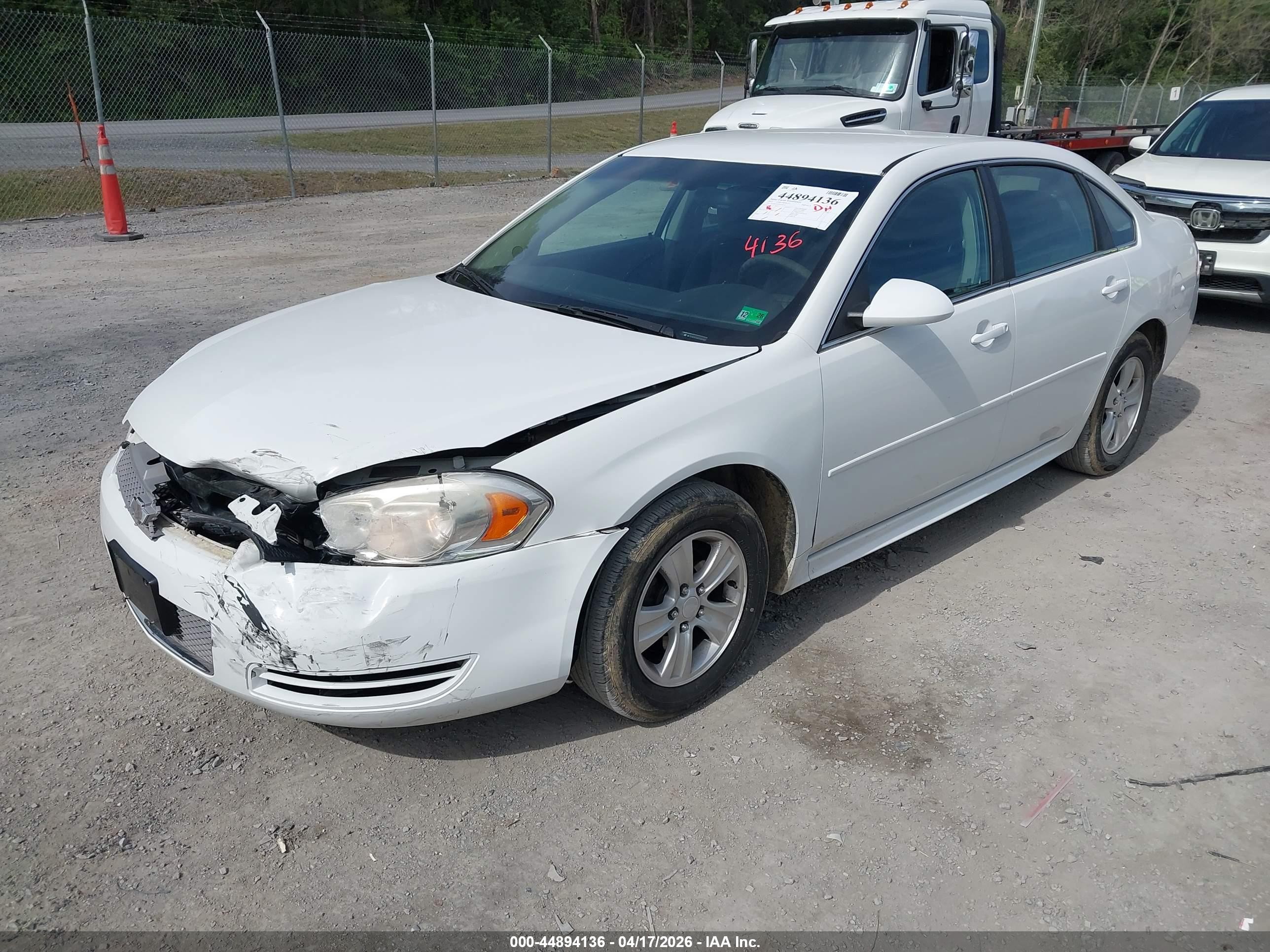2012 Chevrolet Impala Ls White vin: 2G1WF5E34C1301557