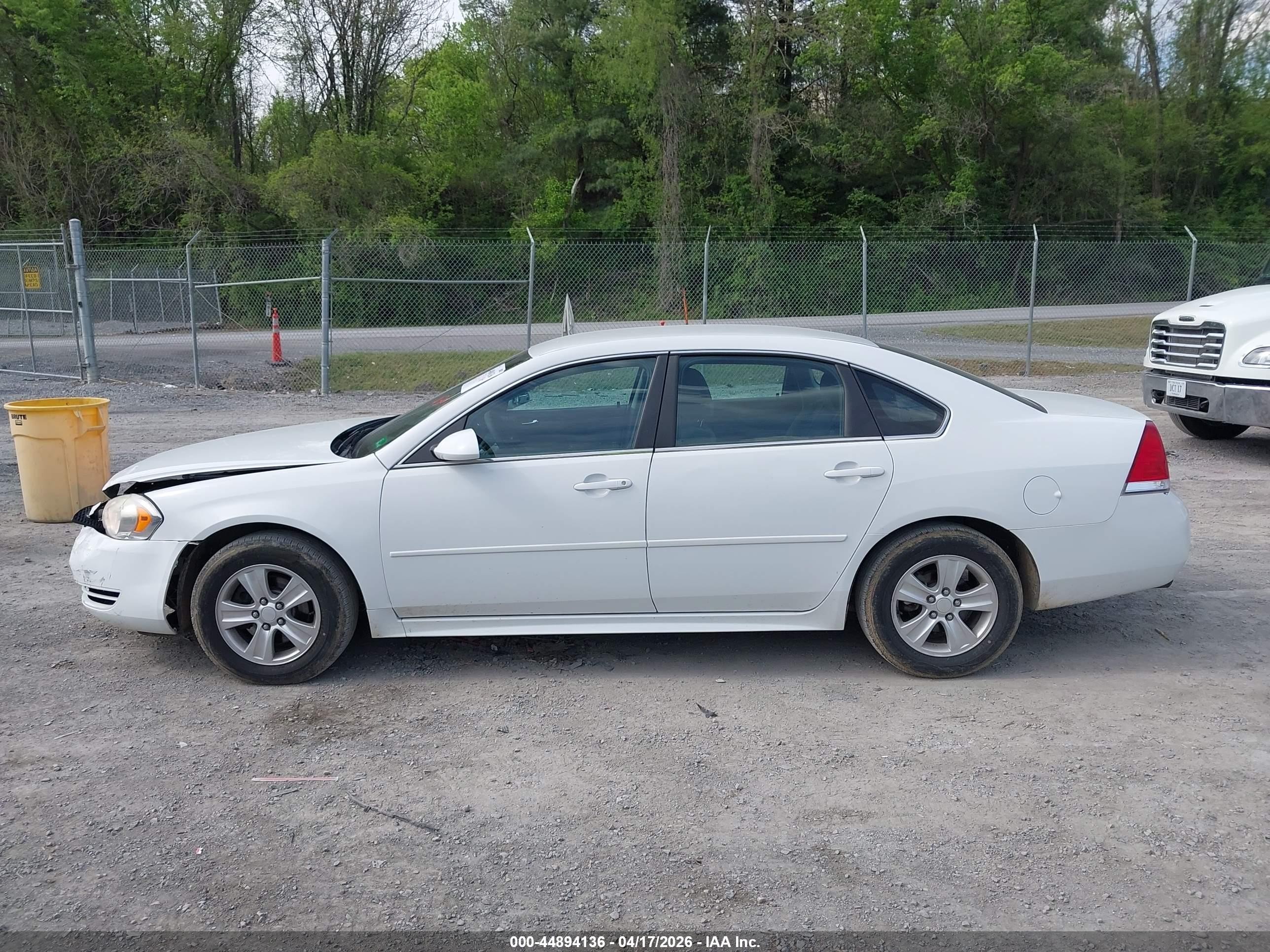 2012 Chevrolet Impala Ls White vin: 2G1WF5E34C1301557