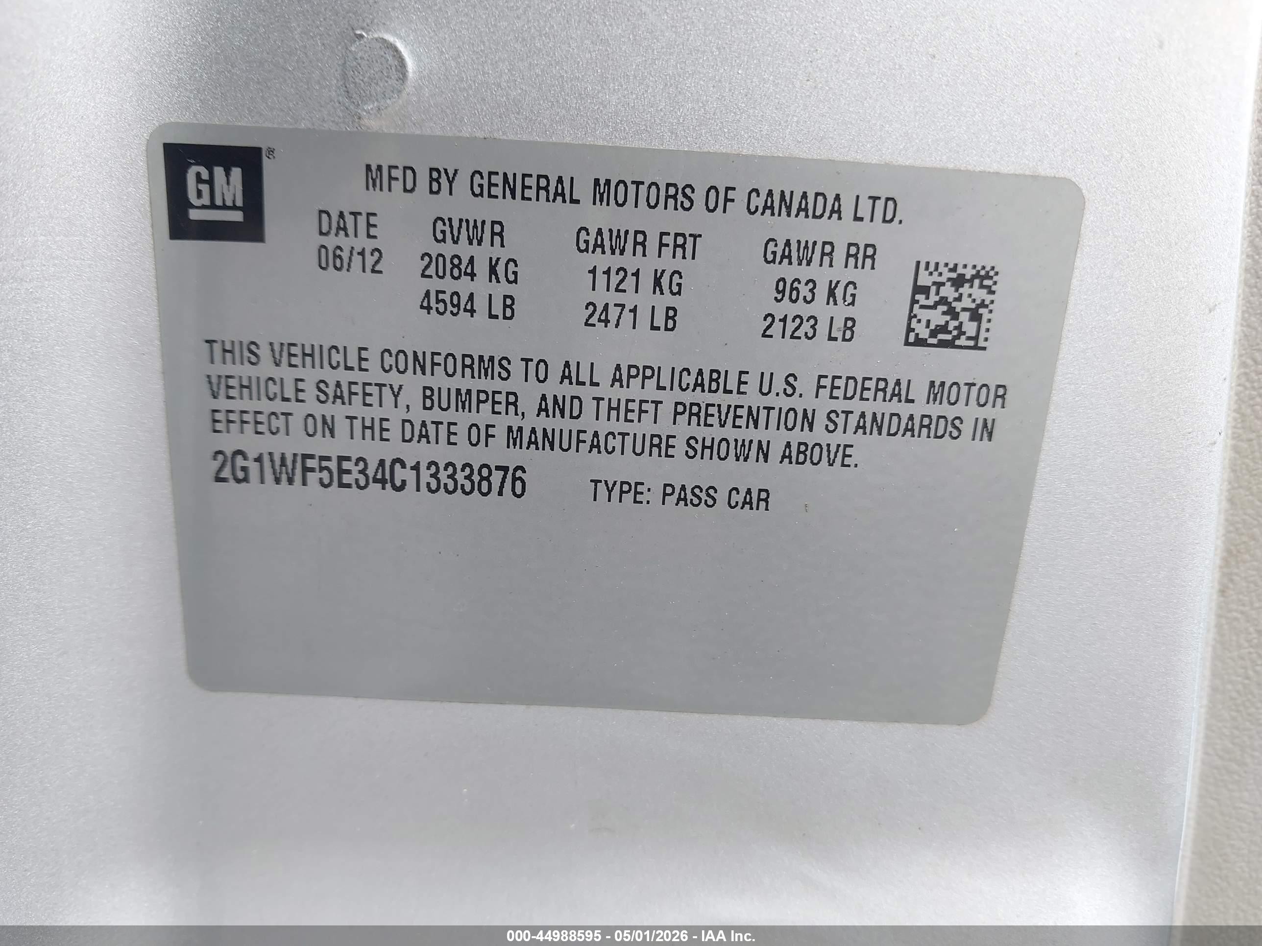 2012 Chevrolet Impala Ls Silver vin: 2G1WF5E34C1333876