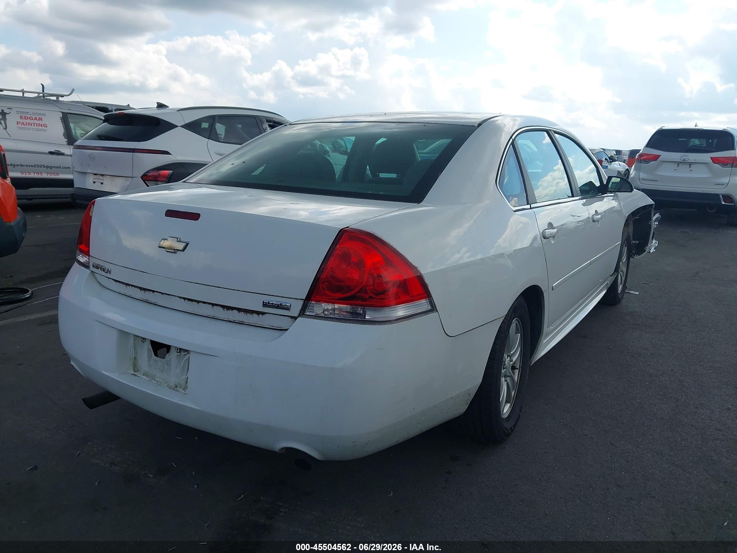 2012 Chevrolet Impala Ls White vin: 2G1WF5E35C1175886