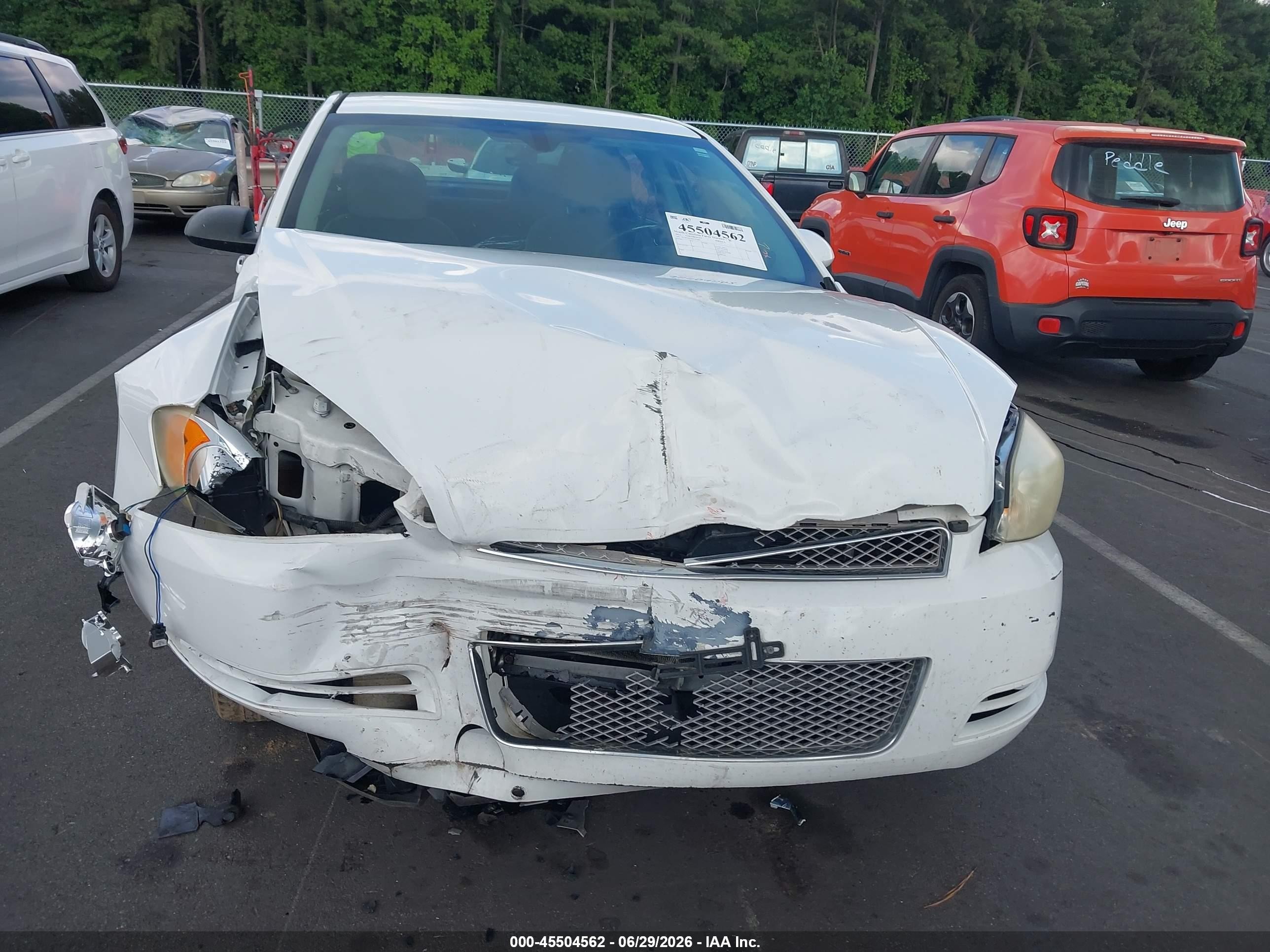 2012 Chevrolet Impala Ls White vin: 2G1WF5E35C1175886