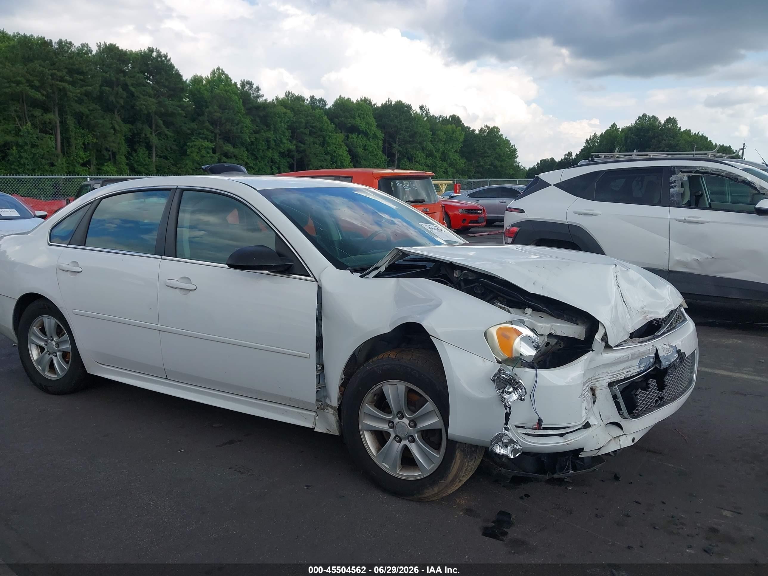 2012 Chevrolet Impala Ls White vin: 2G1WF5E35C1175886