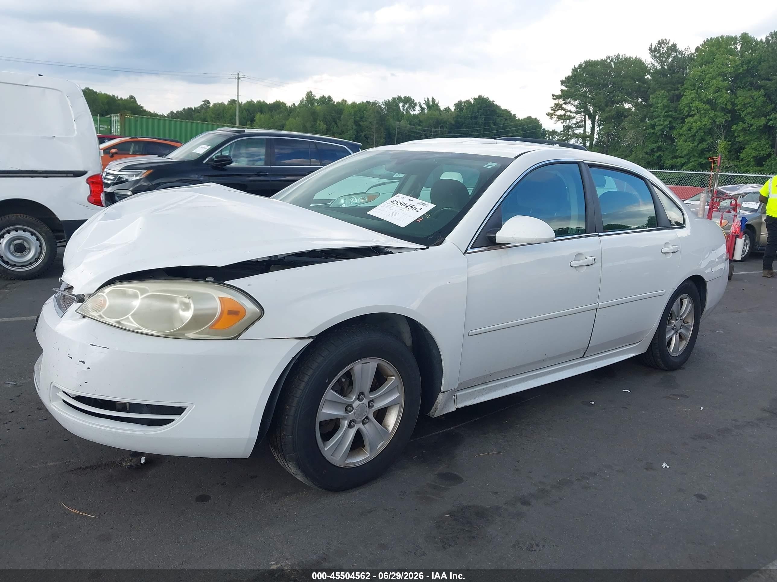 2012 Chevrolet Impala Ls White vin: 2G1WF5E35C1175886