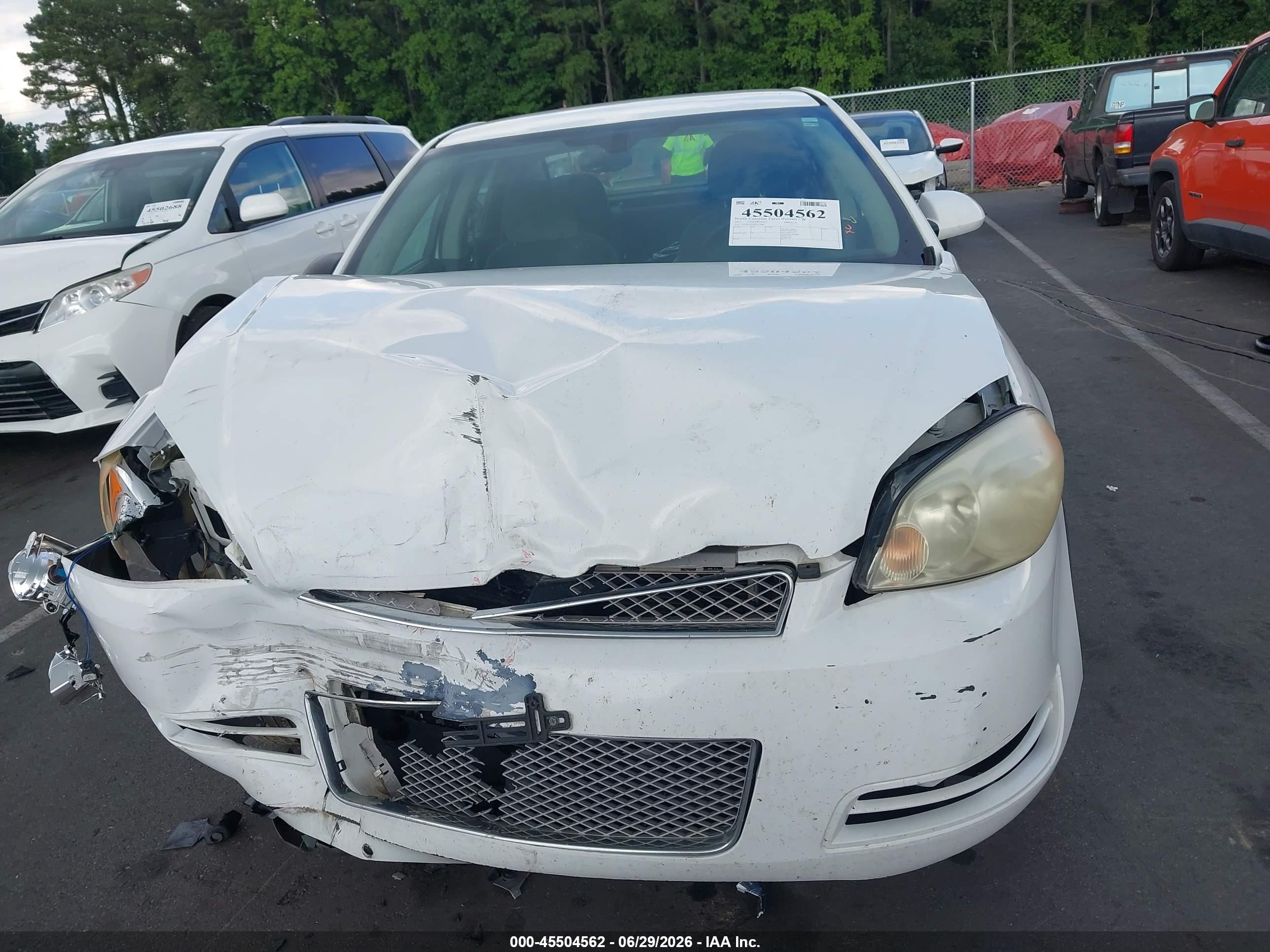 2012 Chevrolet Impala Ls White vin: 2G1WF5E35C1175886