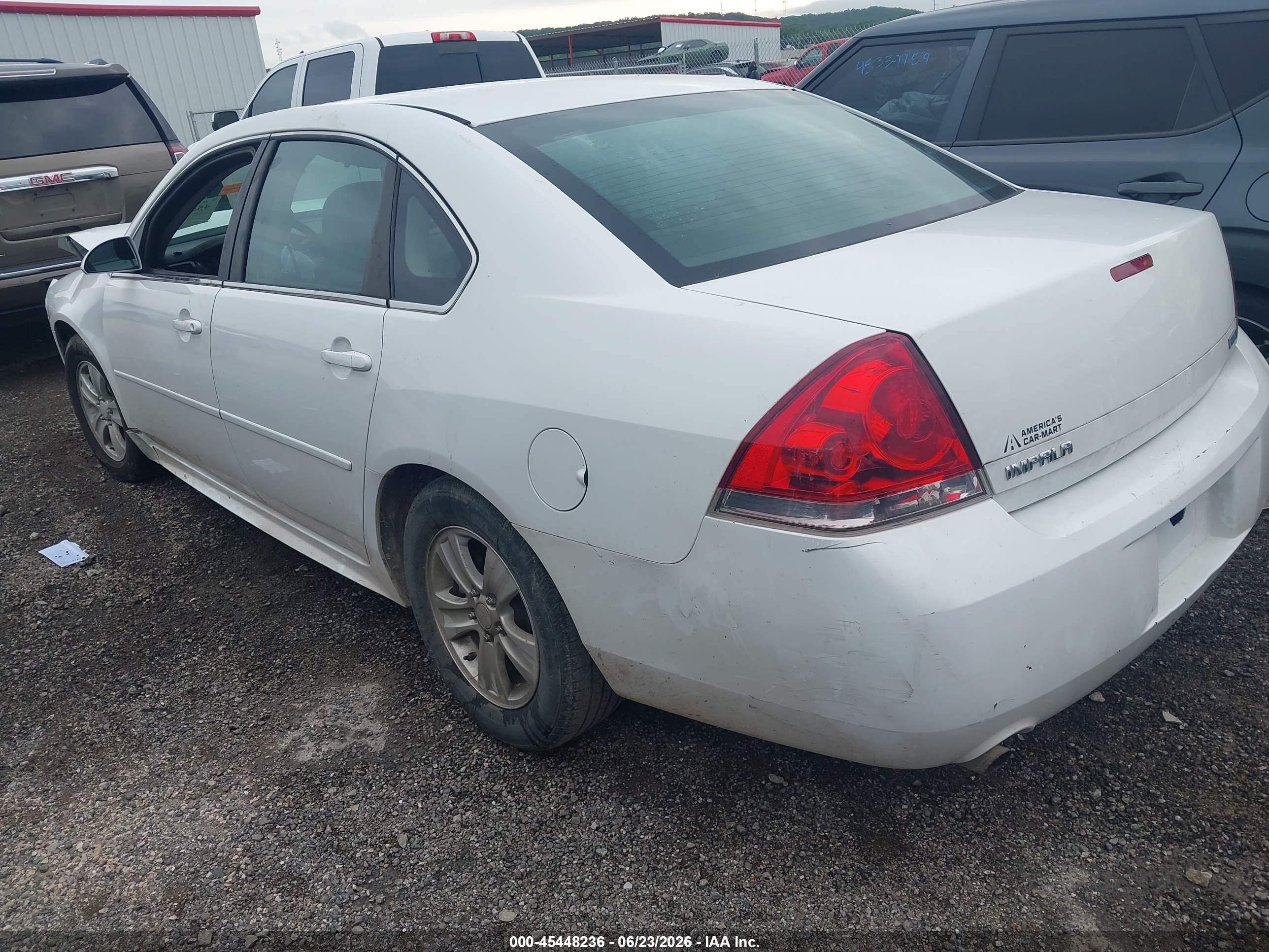 2012 Chevrolet Impala Ls White vin: 2G1WF5E35C1268259
