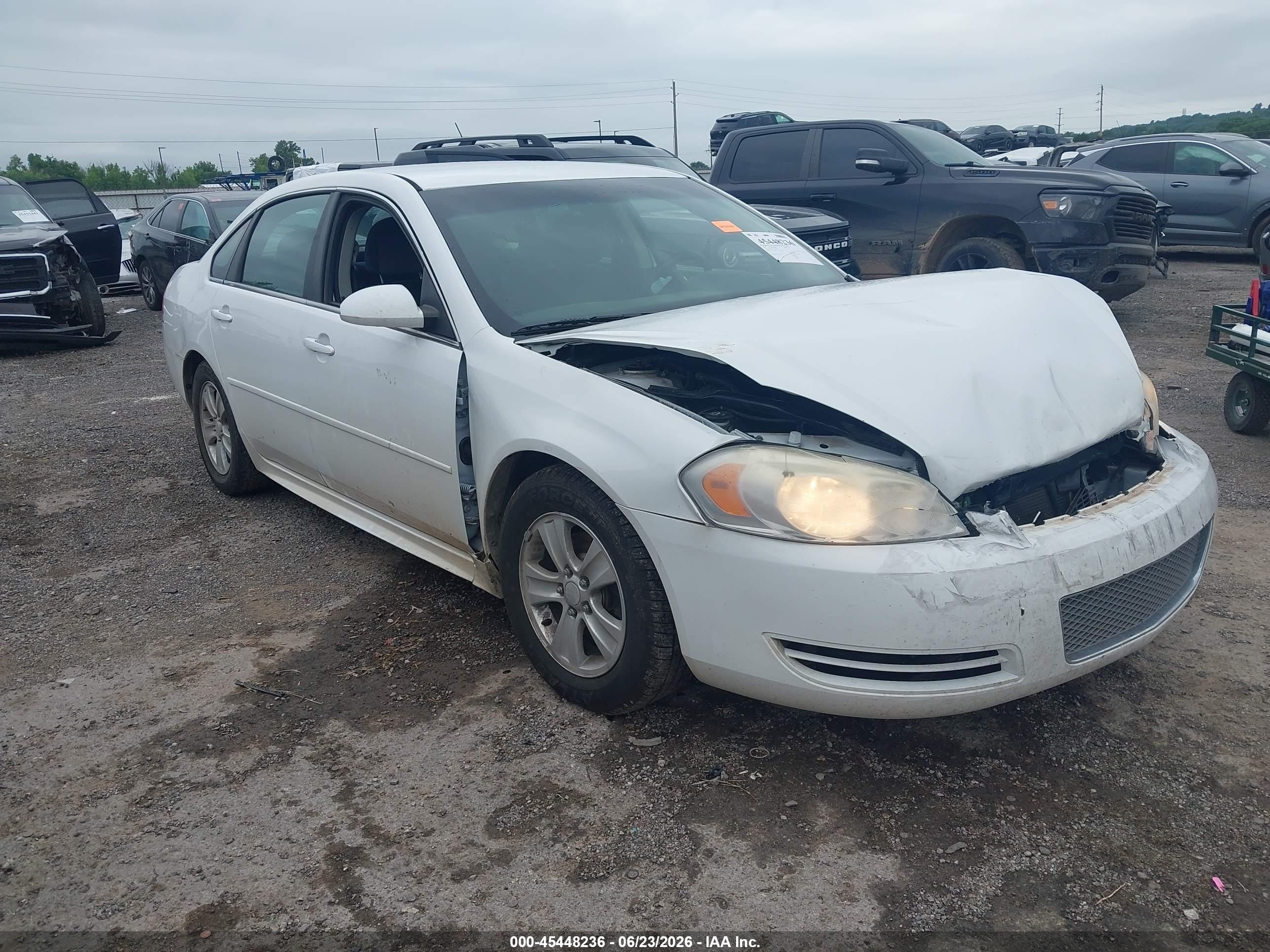 2012 Chevrolet Impala Ls White vin: 2G1WF5E35C1268259