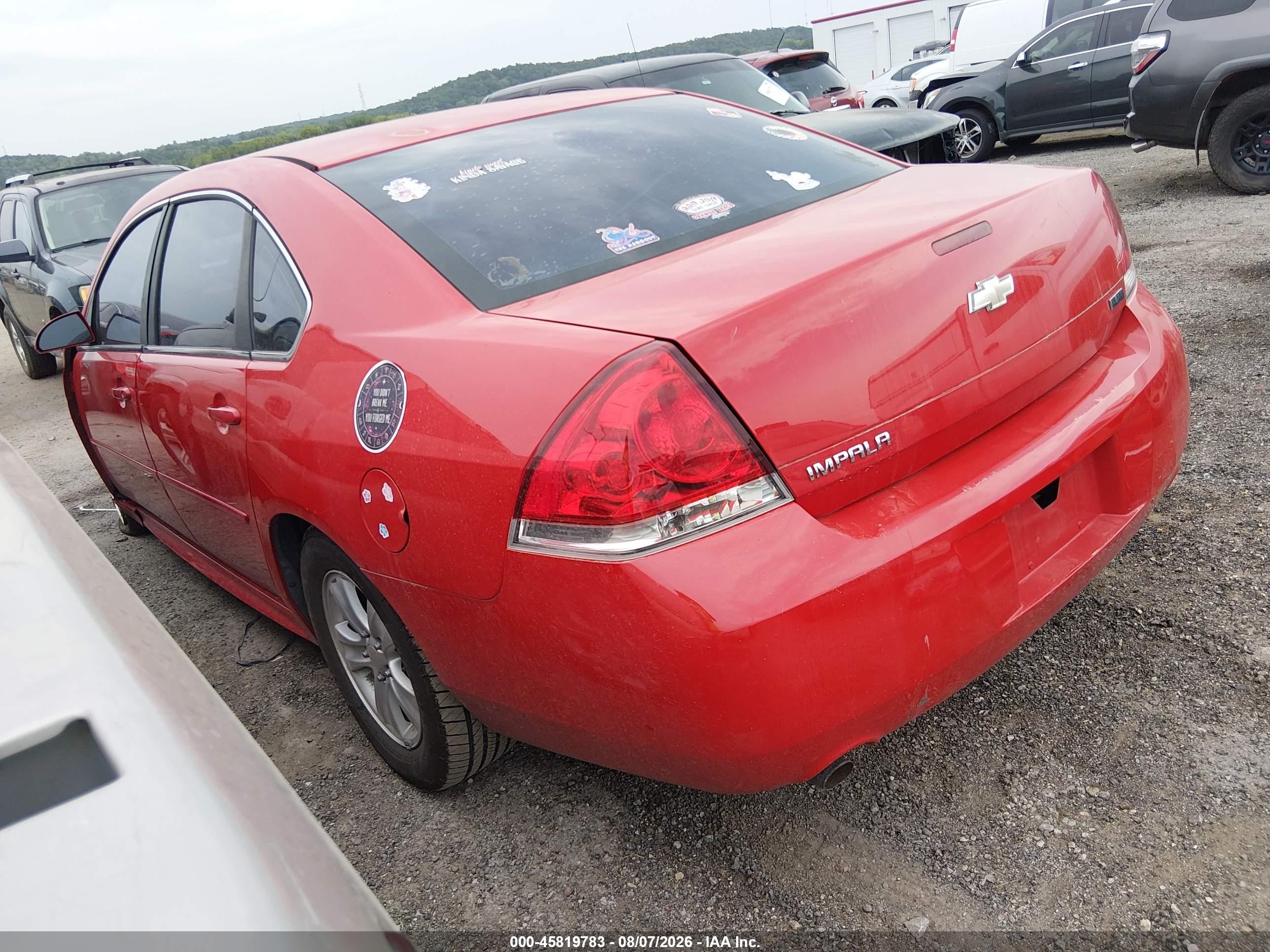 2012 Chevrolet Impala Ls Red vin: 2G1WF5E35C1272005