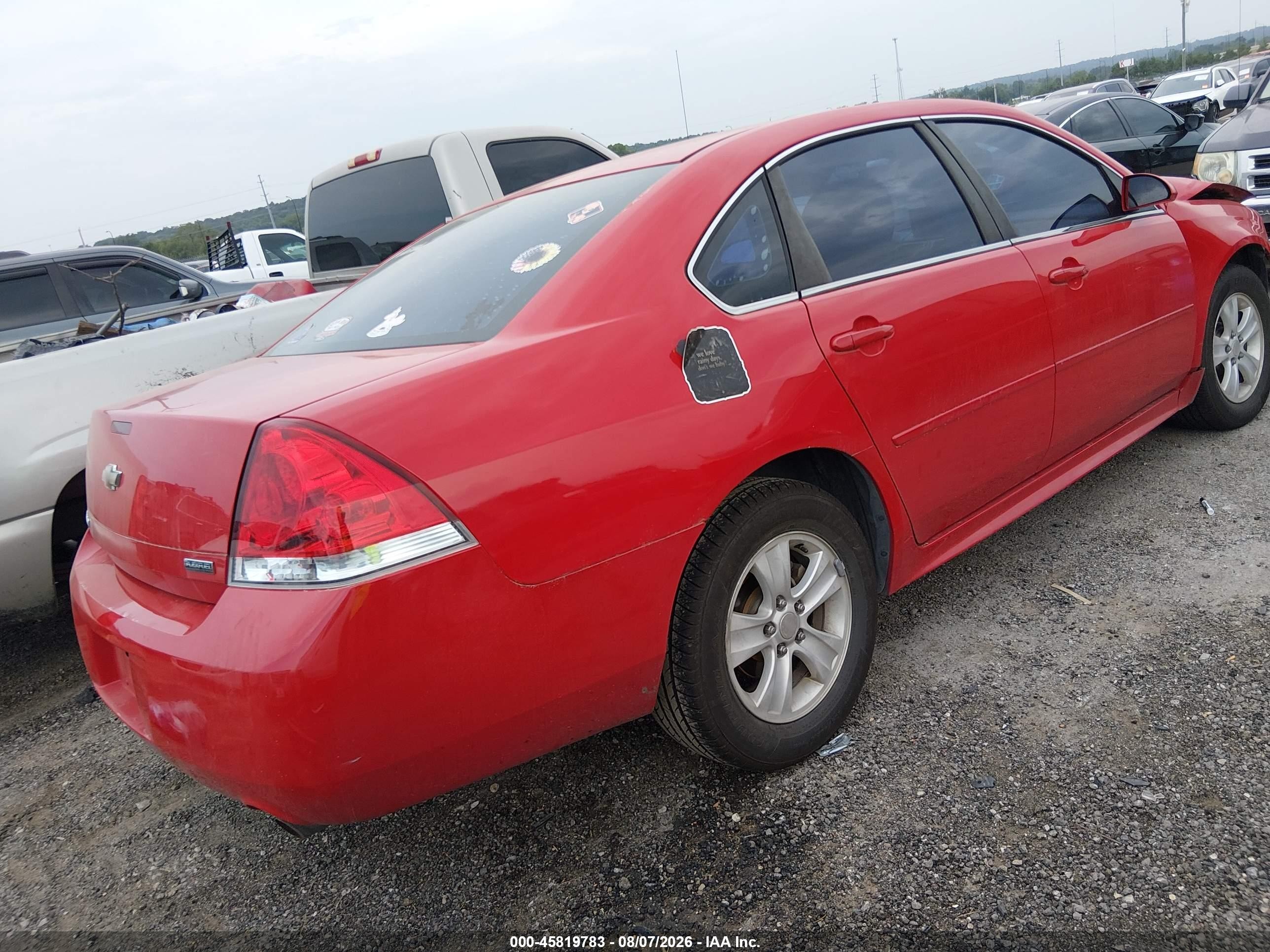 2012 Chevrolet Impala Ls Red vin: 2G1WF5E35C1272005