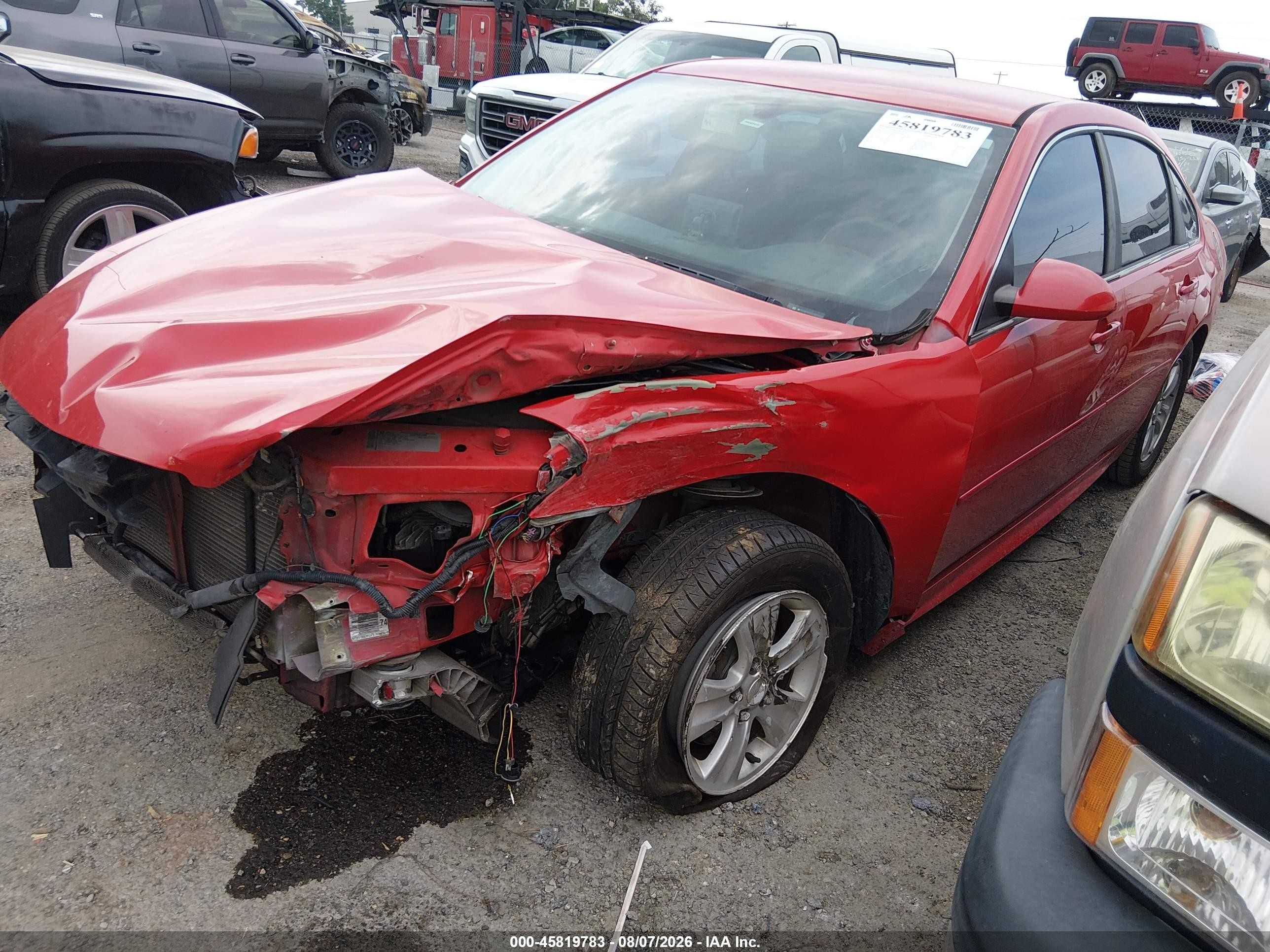 2012 Chevrolet Impala Ls Red vin: 2G1WF5E35C1272005