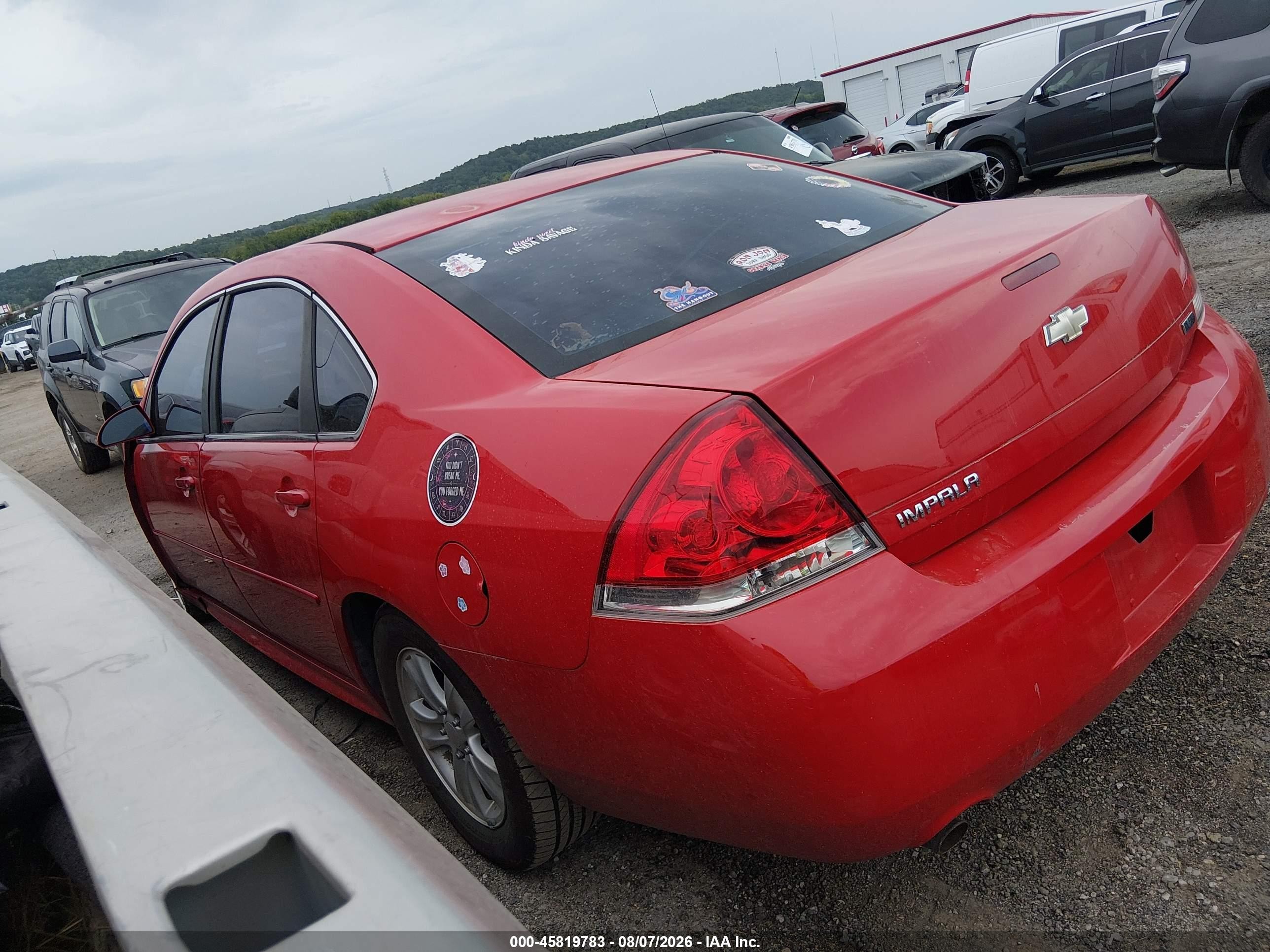 2012 Chevrolet Impala Ls Red vin: 2G1WF5E35C1272005