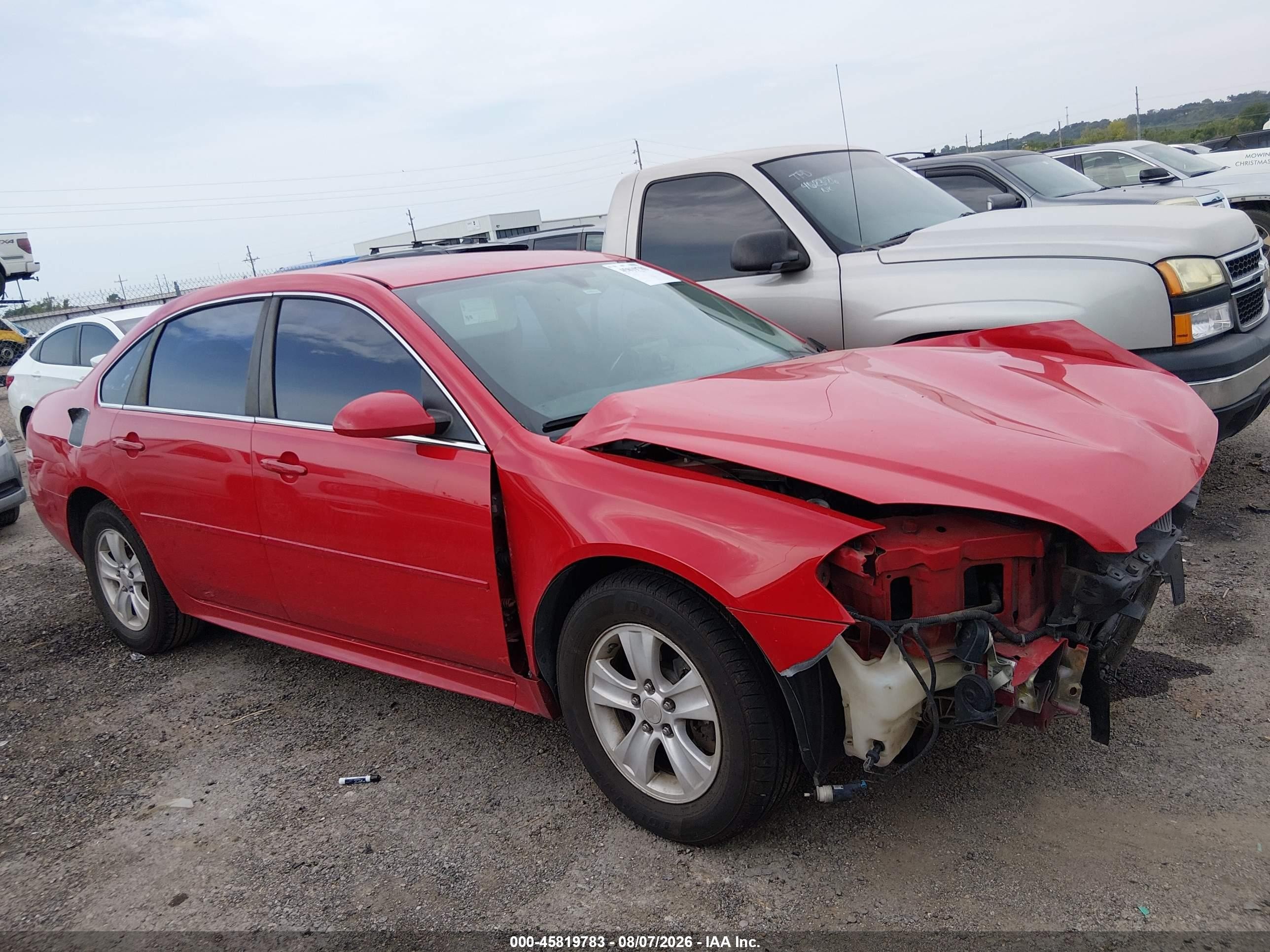 2012 Chevrolet Impala Ls Red vin: 2G1WF5E35C1272005