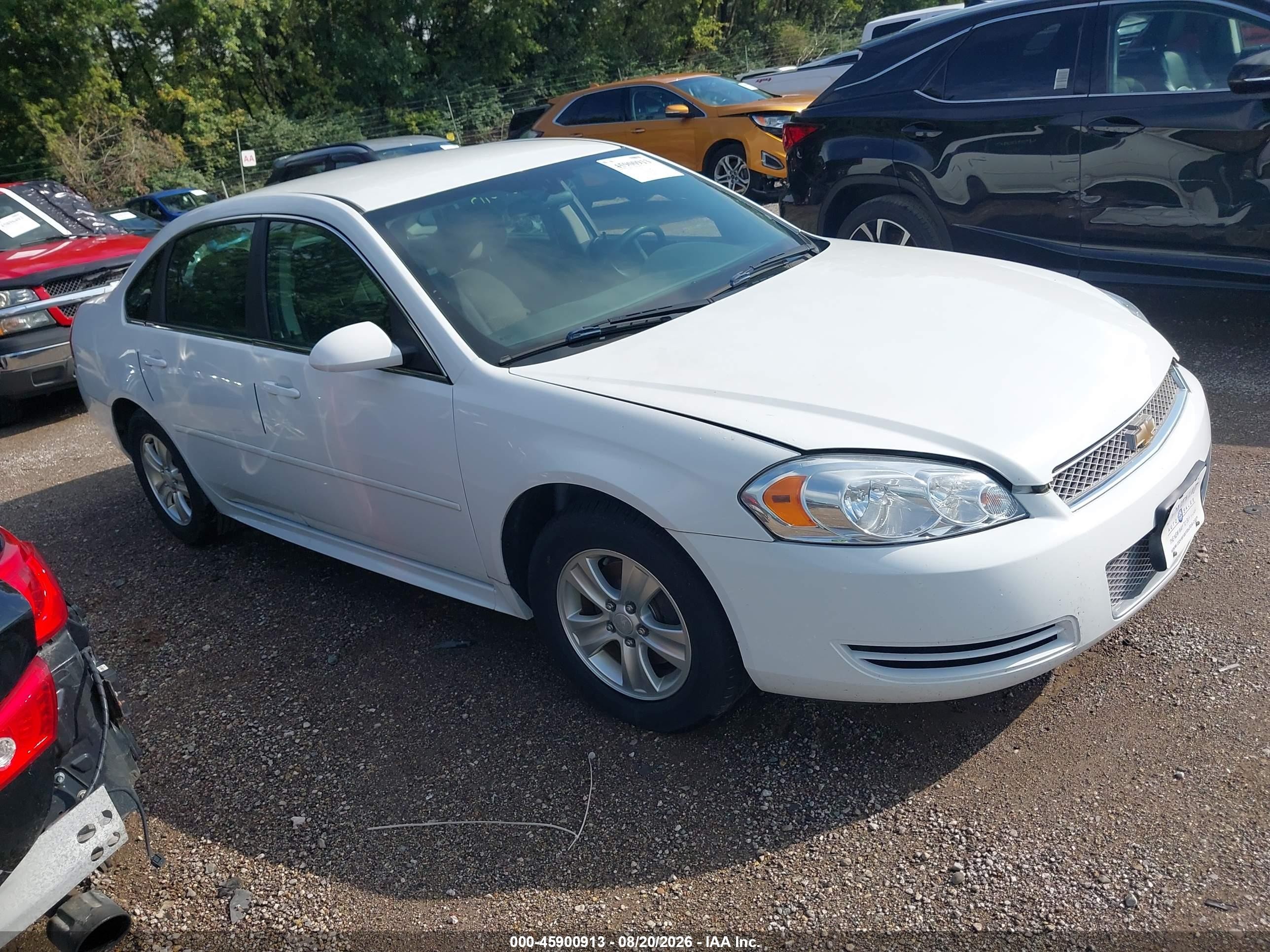 2012 Chevrolet Impala Ls White vin: 2G1WF5E35C1312227