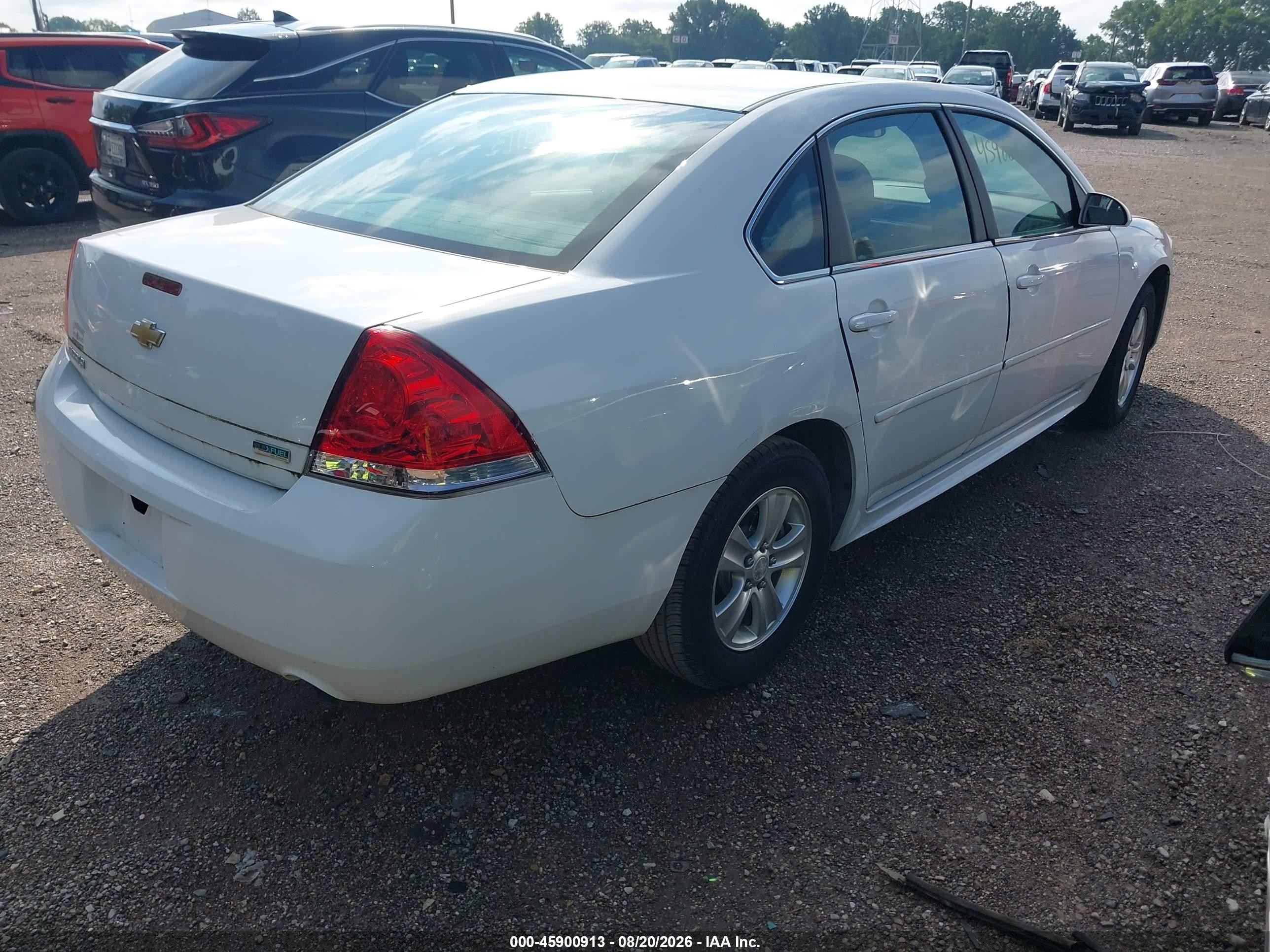 2012 Chevrolet Impala Ls White vin: 2G1WF5E35C1312227