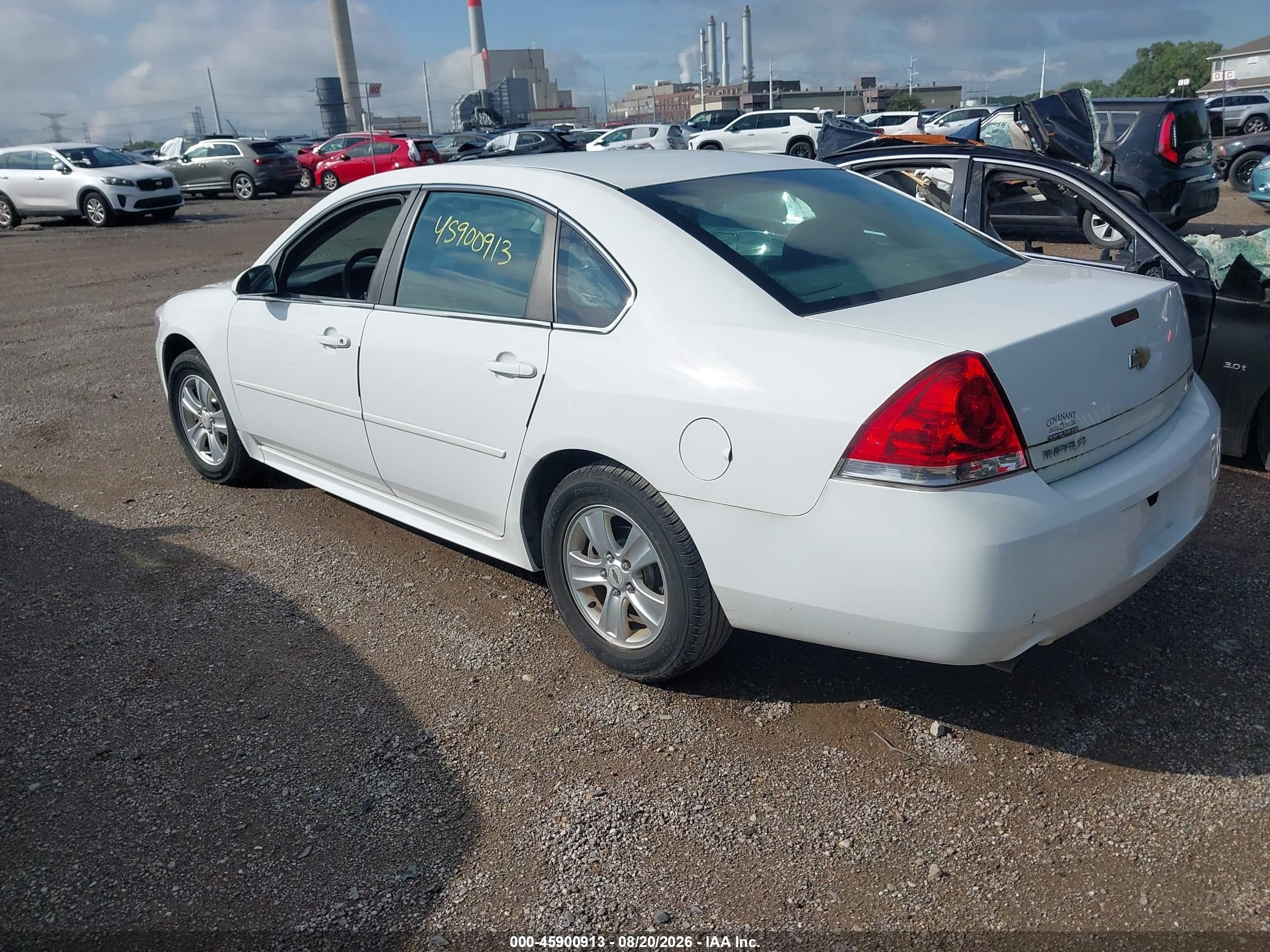 2012 Chevrolet Impala Ls White vin: 2G1WF5E35C1312227
