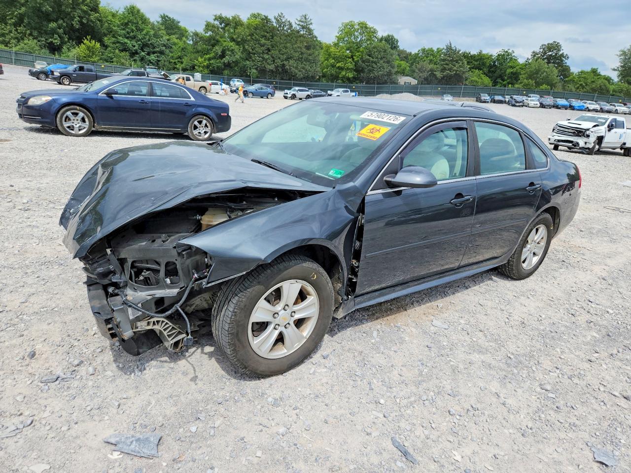 2013 Chevrolet Impala Ls Charcoal vin: 2G1WF5E35D1109517