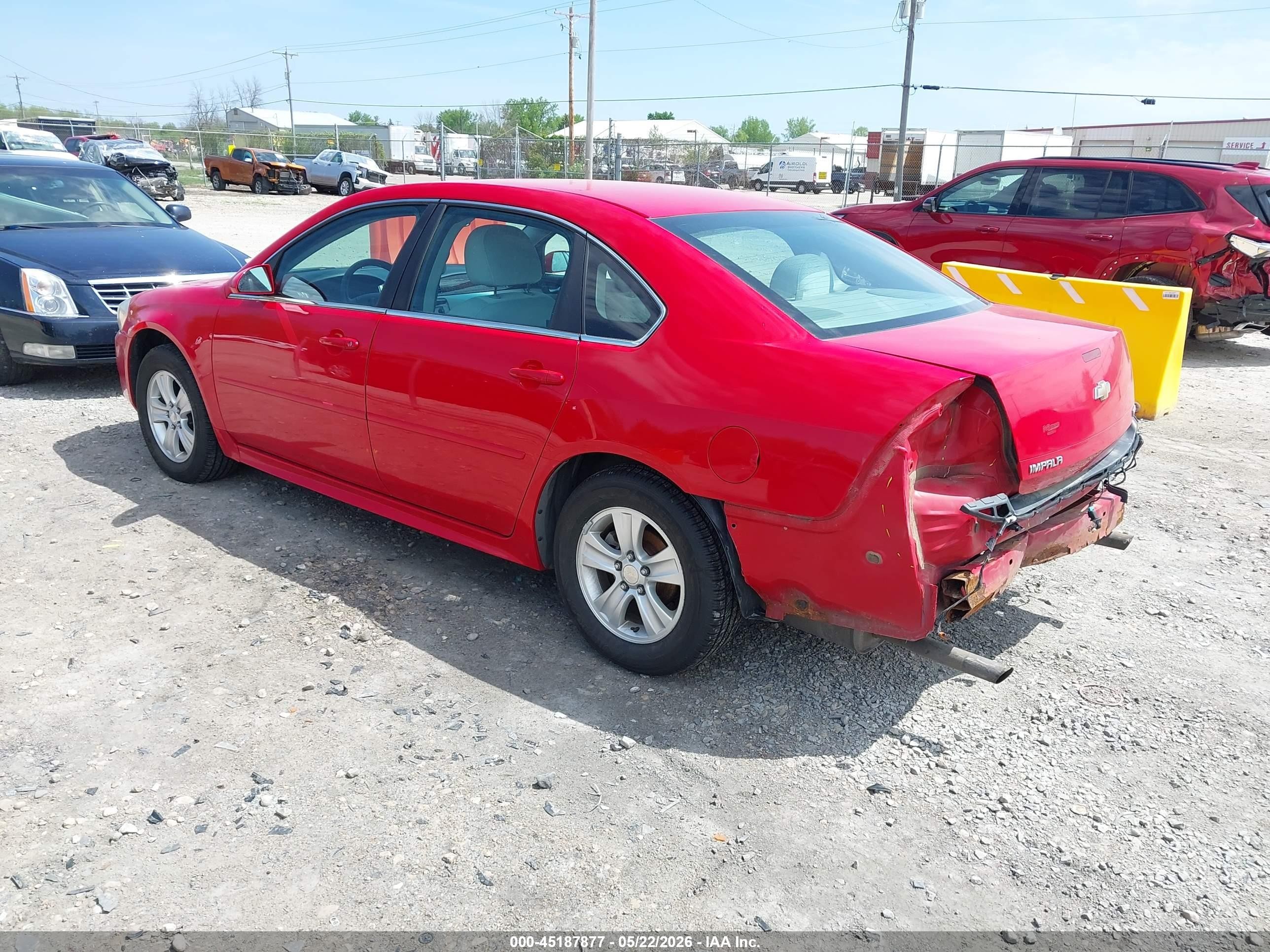 2013 Chevrolet Impala Ls Red vin: 2G1WF5E35D1140315