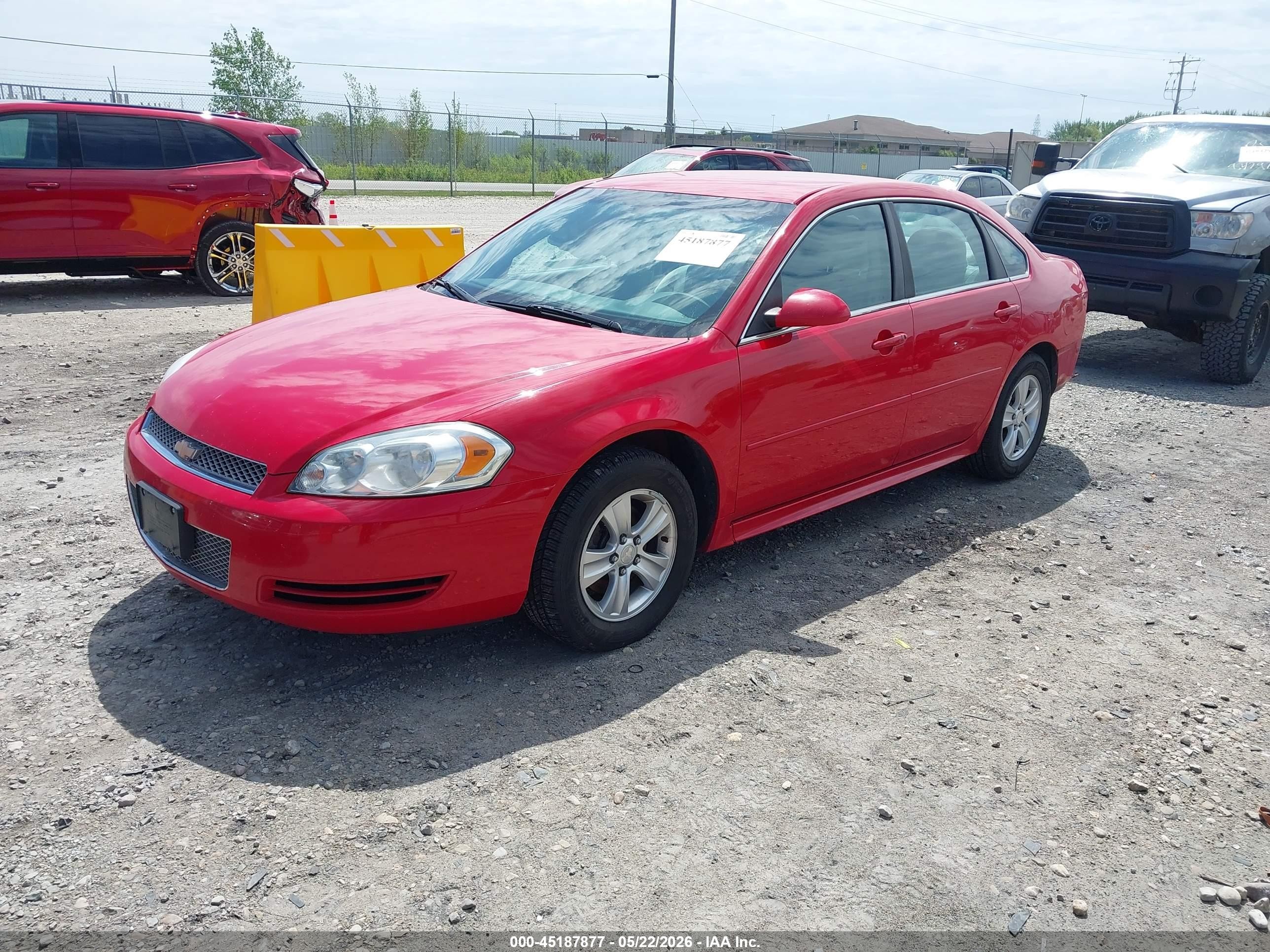 2013 Chevrolet Impala Ls Red vin: 2G1WF5E35D1140315