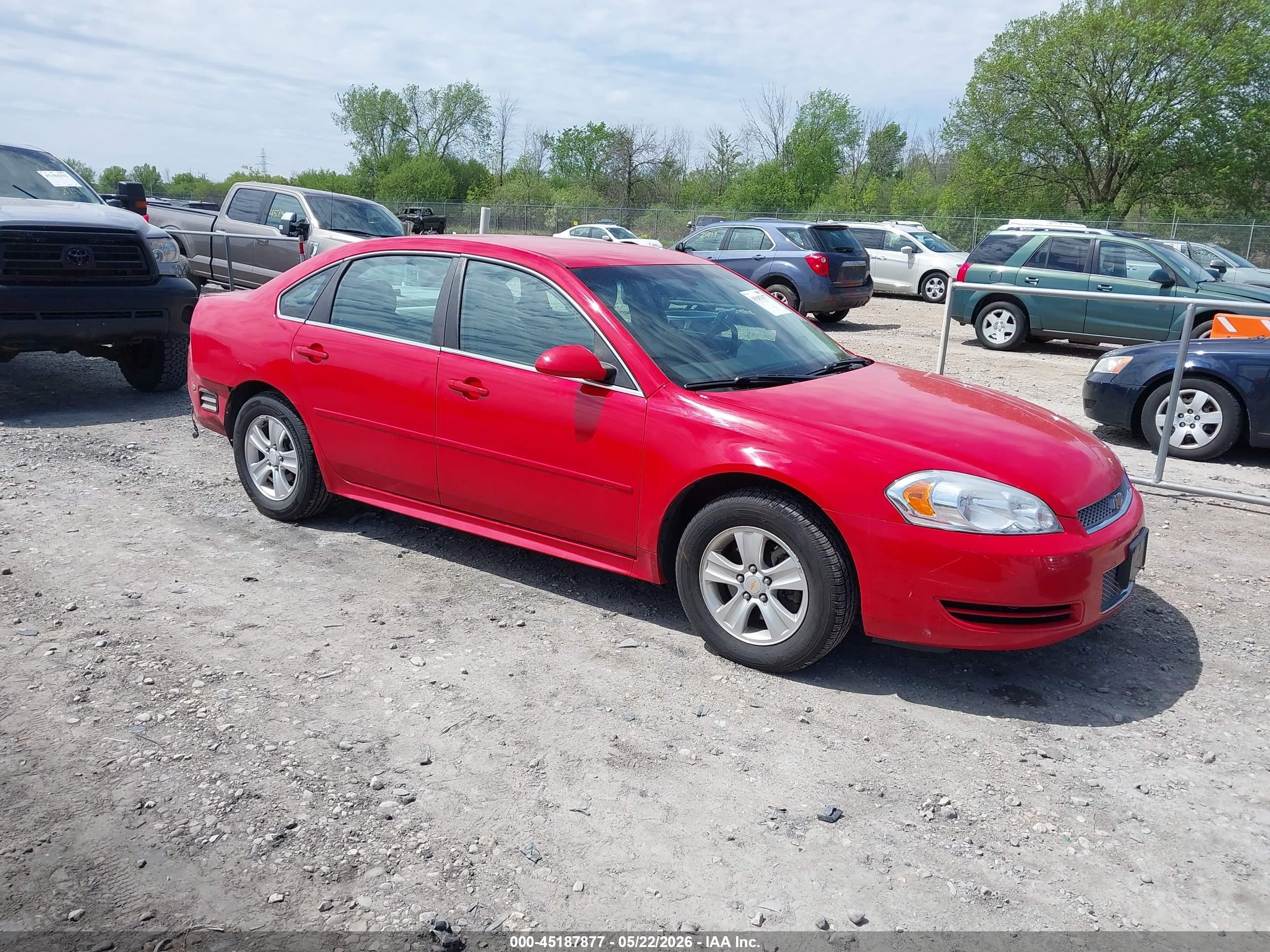 2013 Chevrolet Impala Ls Red vin: 2G1WF5E35D1140315