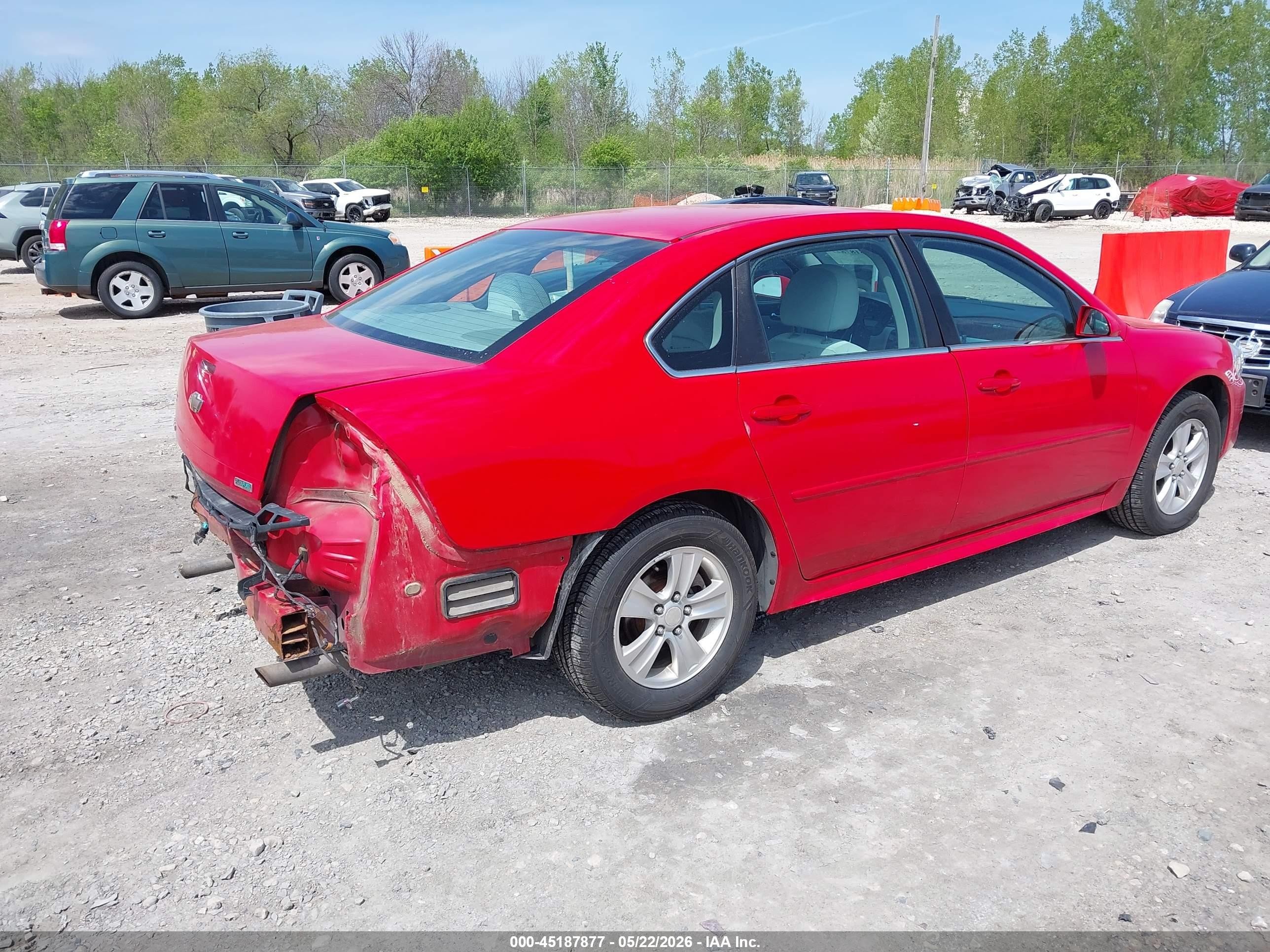 2013 Chevrolet Impala Ls Red vin: 2G1WF5E35D1140315