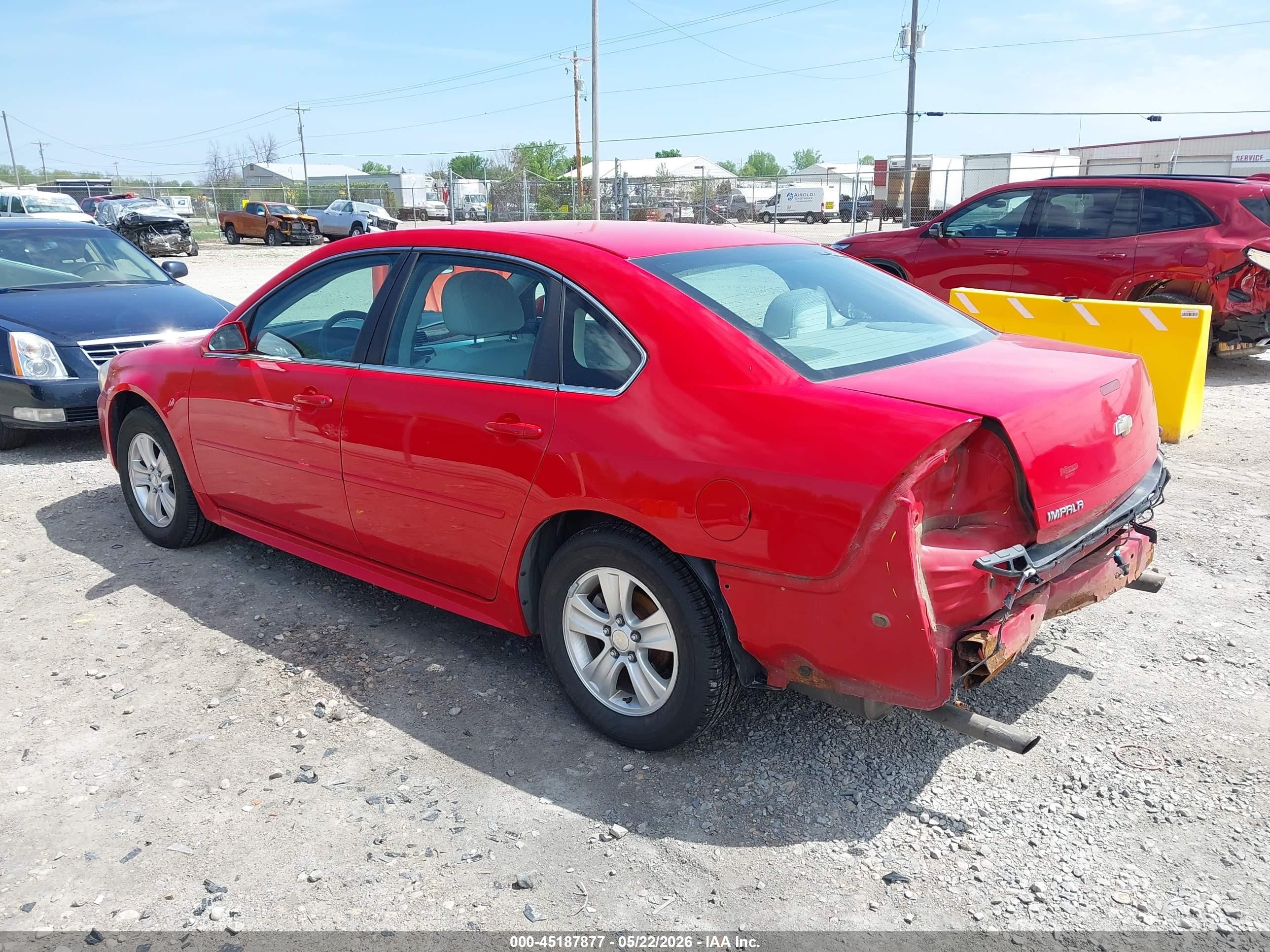 2013 Chevrolet Impala Ls Red vin: 2G1WF5E35D1140315