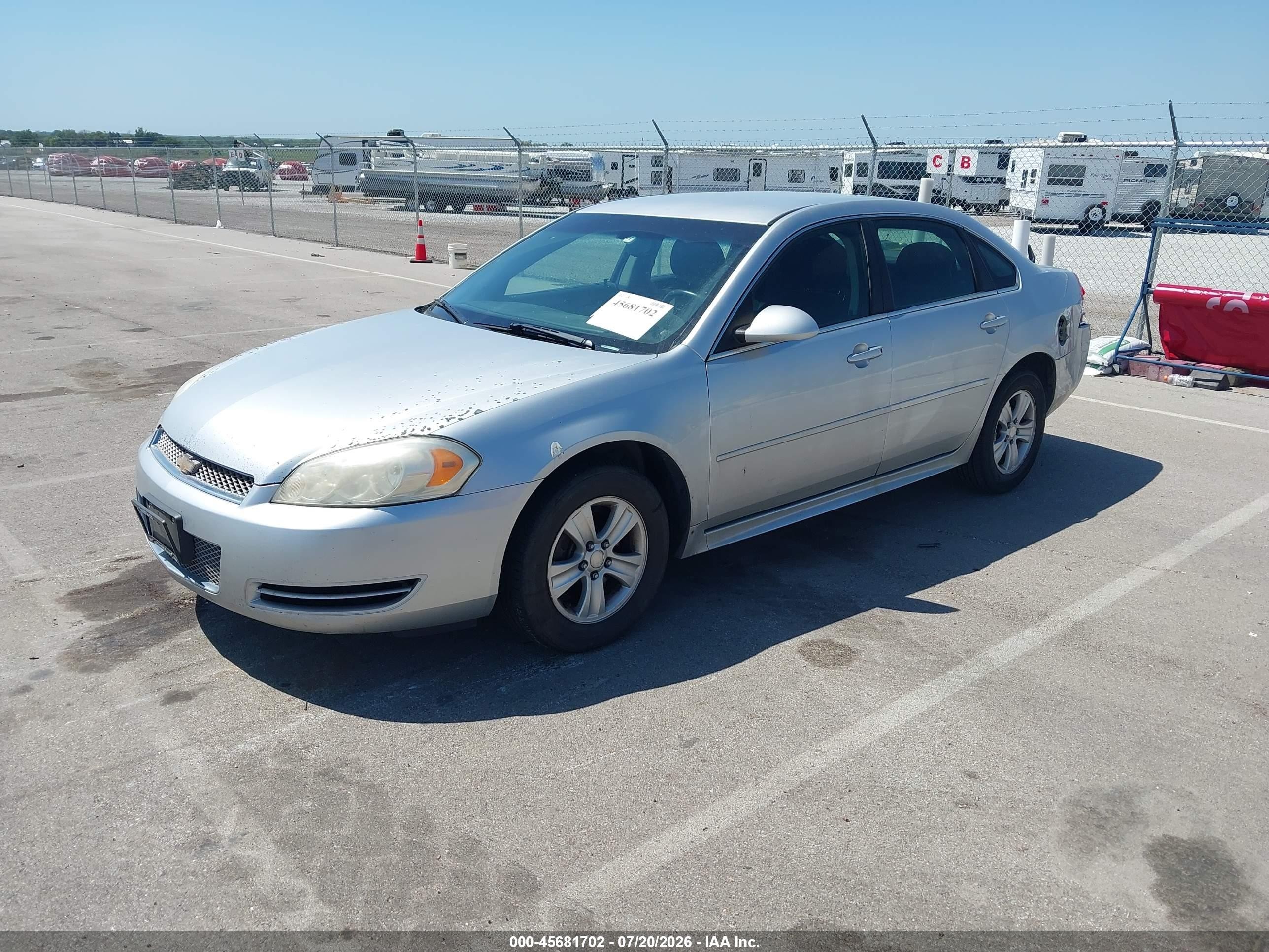 2013 Chevrolet Impala Ls Silver vin: 2G1WF5E35D1142548