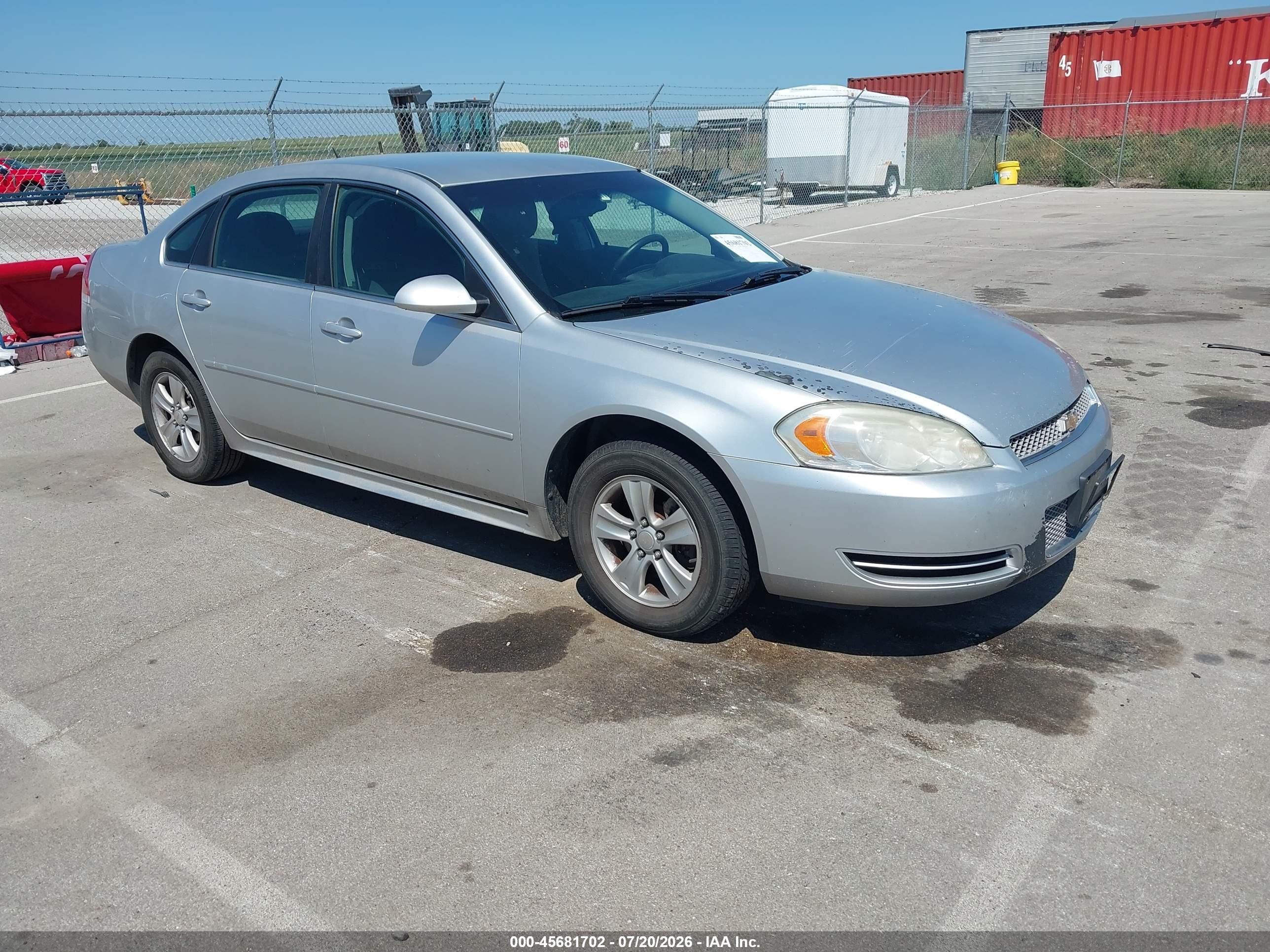 2013 Chevrolet Impala Ls Silver vin: 2G1WF5E35D1142548