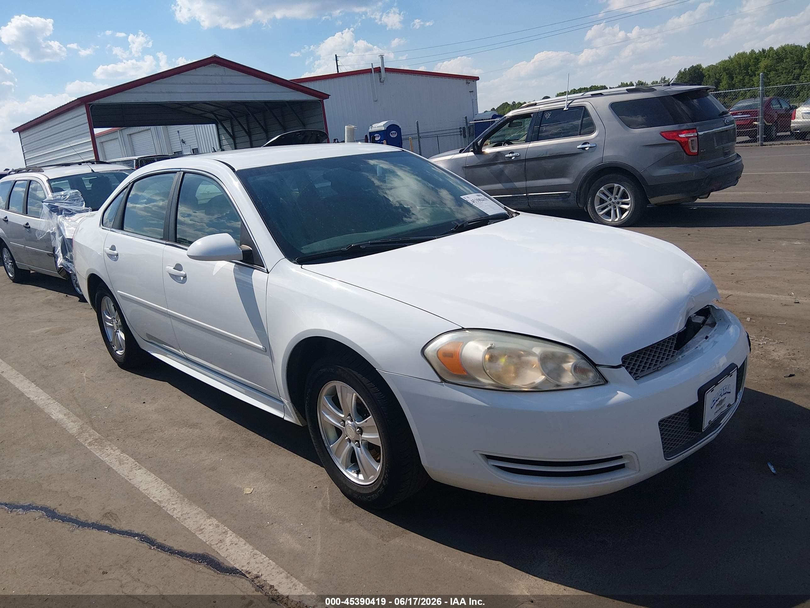 2013 Chevrolet Impala Ls White vin: 2G1WF5E35D1262981
