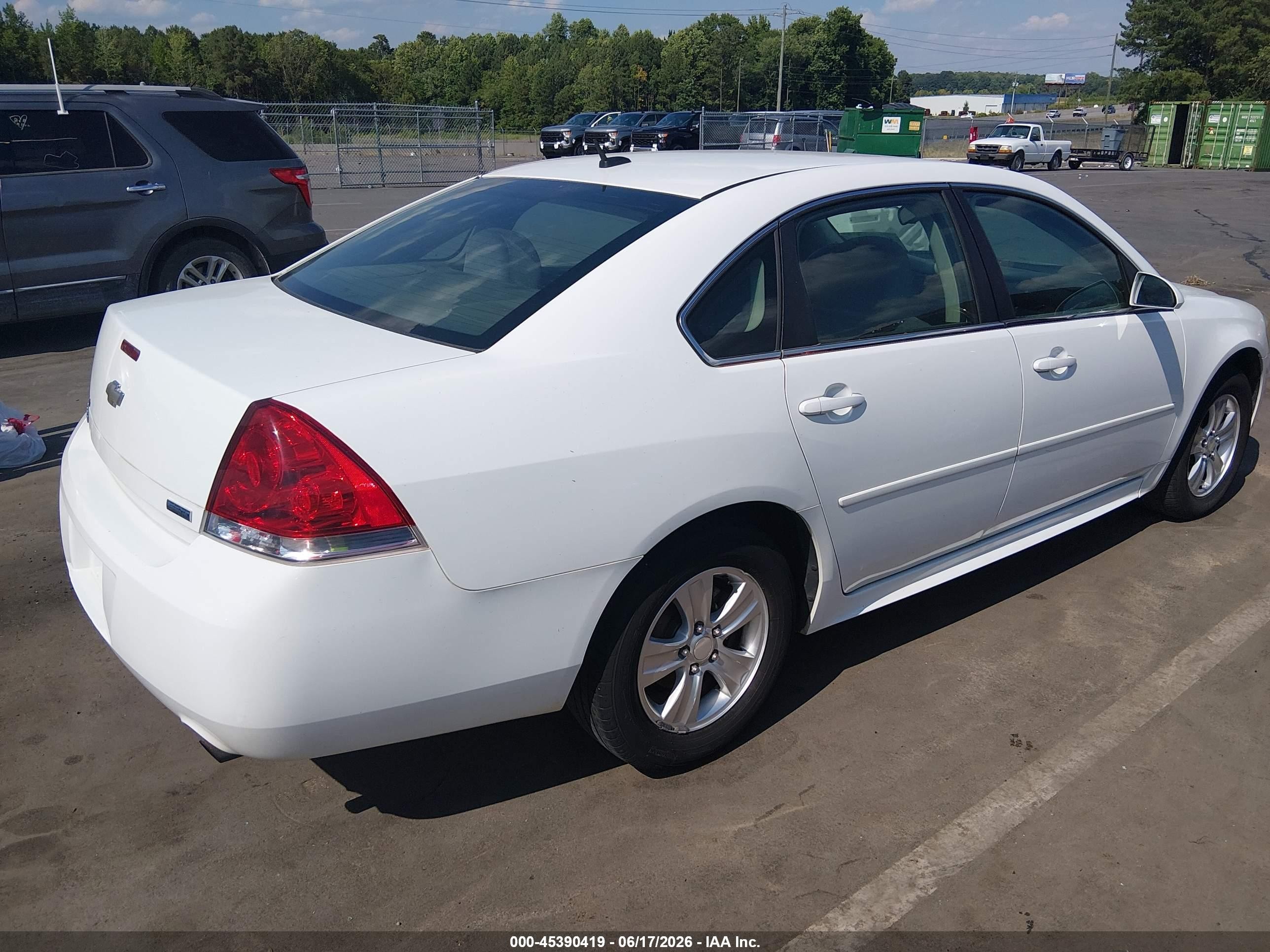 2013 Chevrolet Impala Ls White vin: 2G1WF5E35D1262981