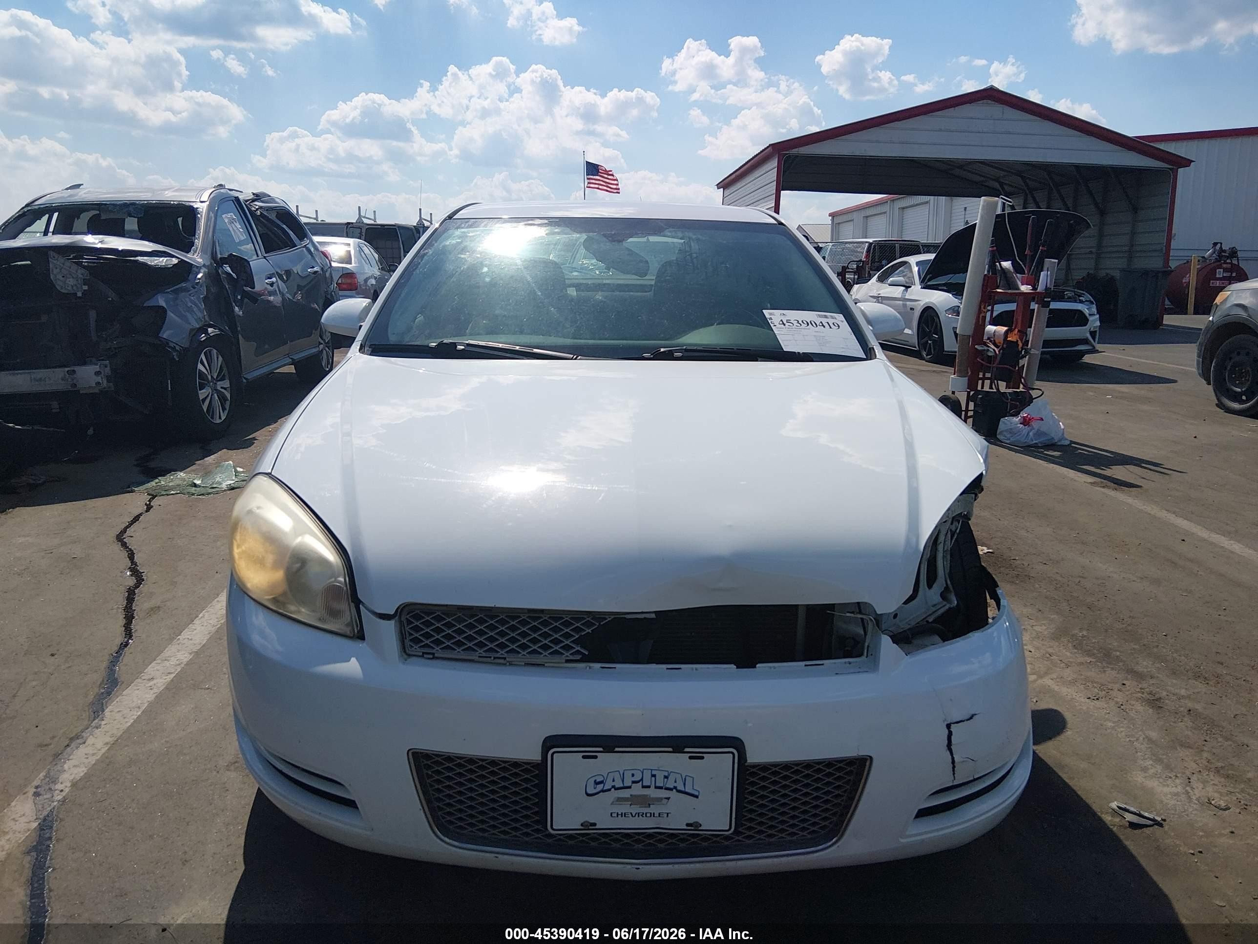 2013 Chevrolet Impala Ls White vin: 2G1WF5E35D1262981