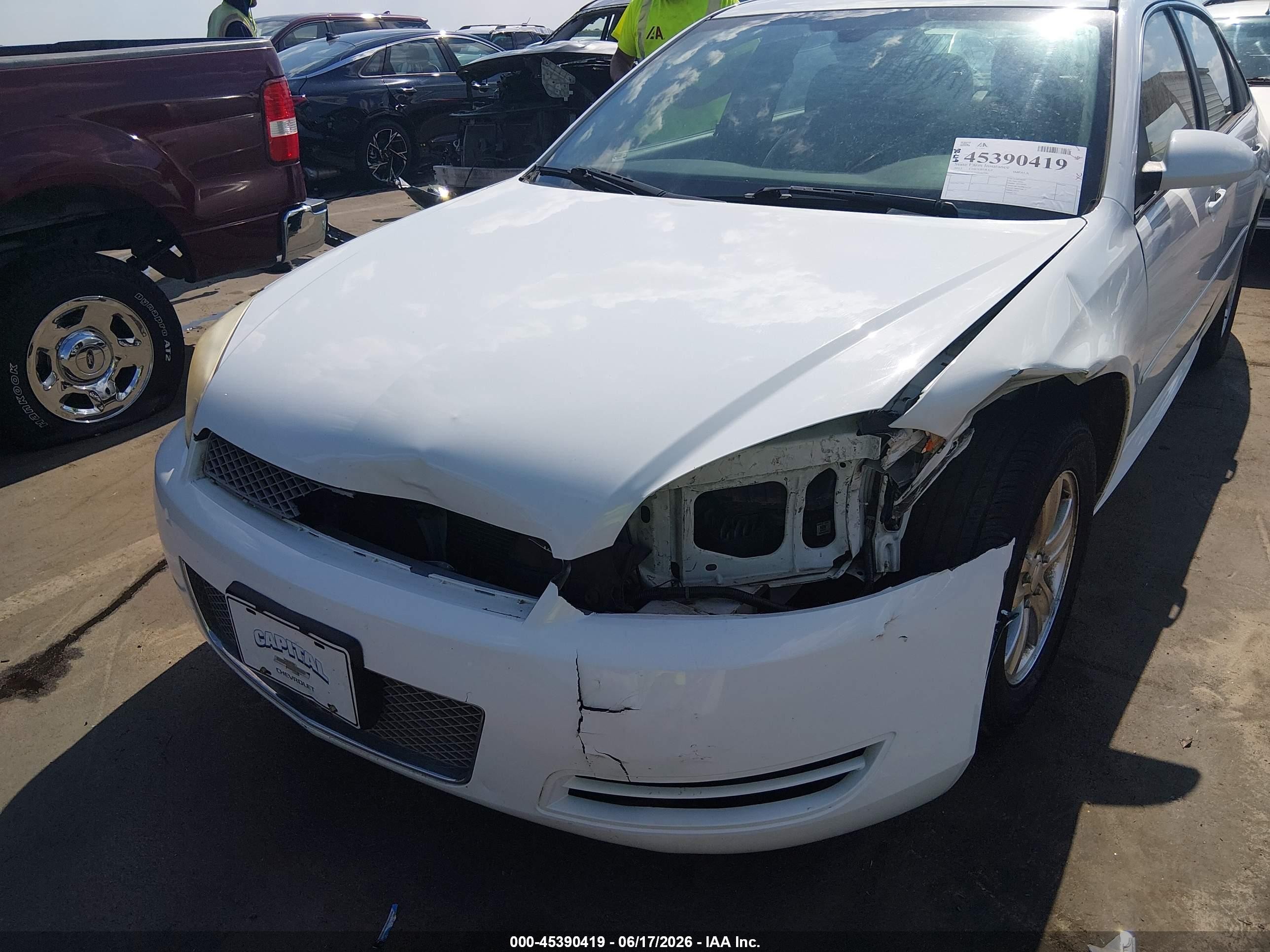 2013 Chevrolet Impala Ls White vin: 2G1WF5E35D1262981