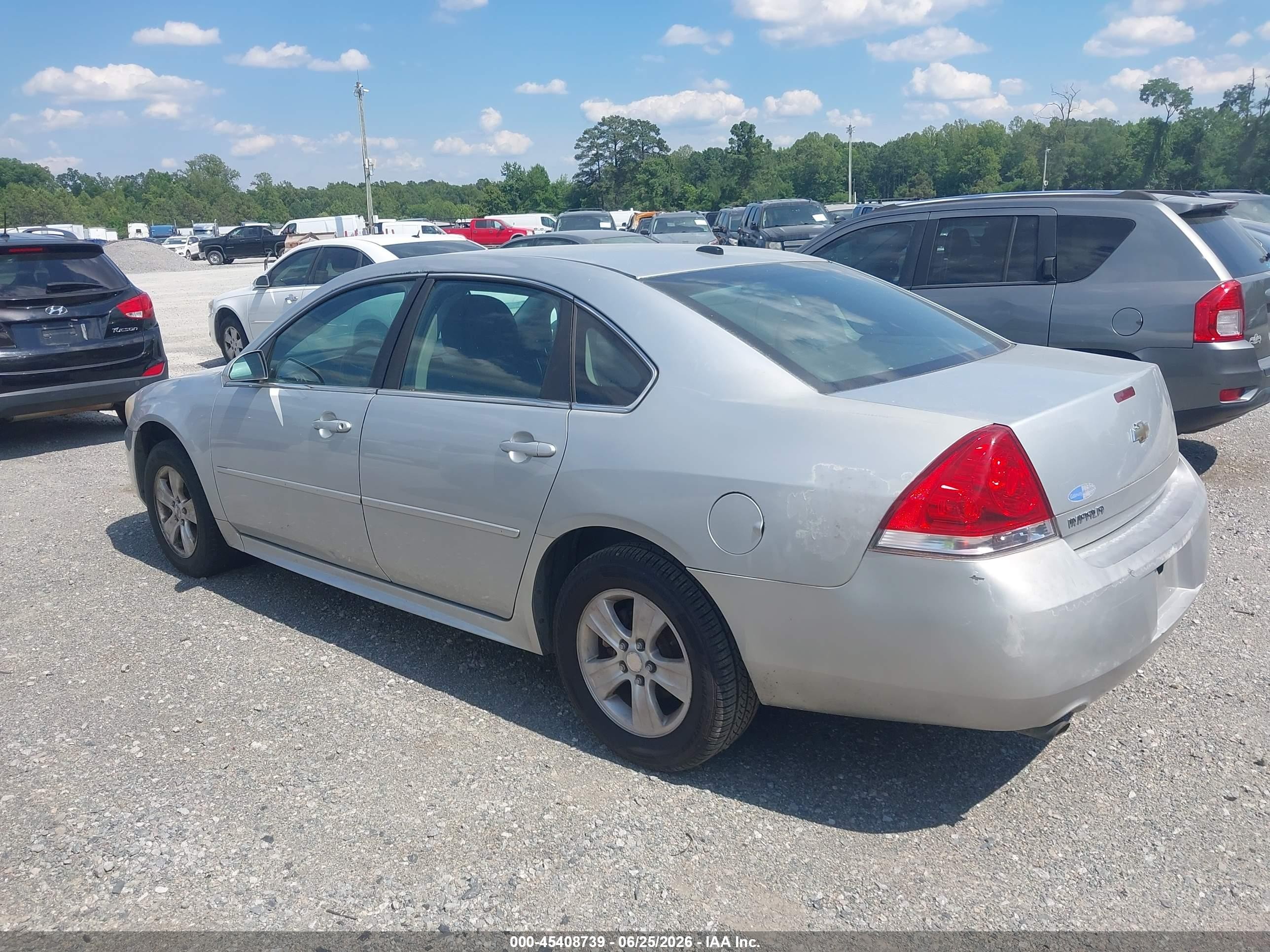 2012 Chevrolet Impala Ls Silver vin: 2G1WF5E36C1131217