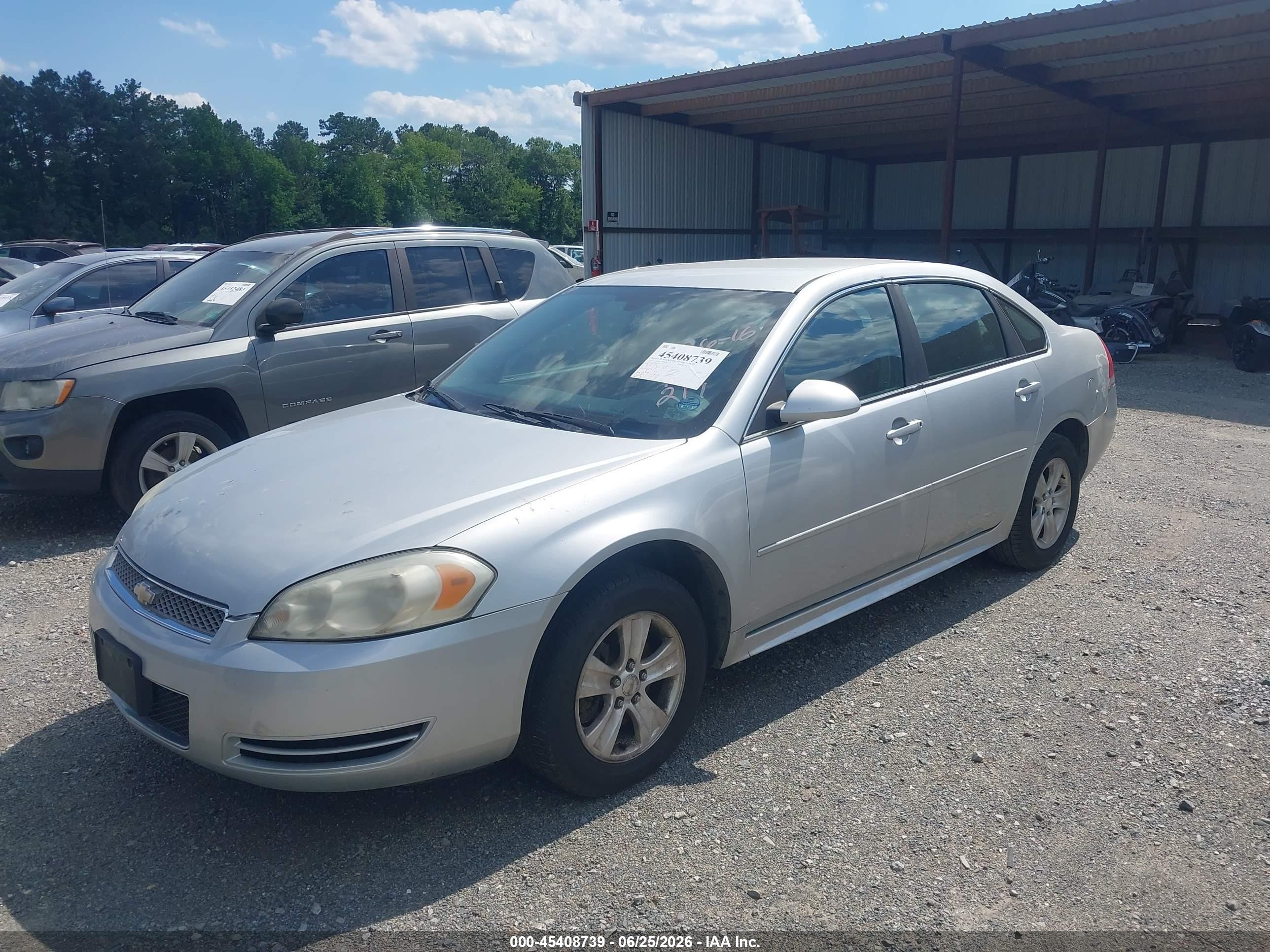 2012 Chevrolet Impala Ls Silver vin: 2G1WF5E36C1131217