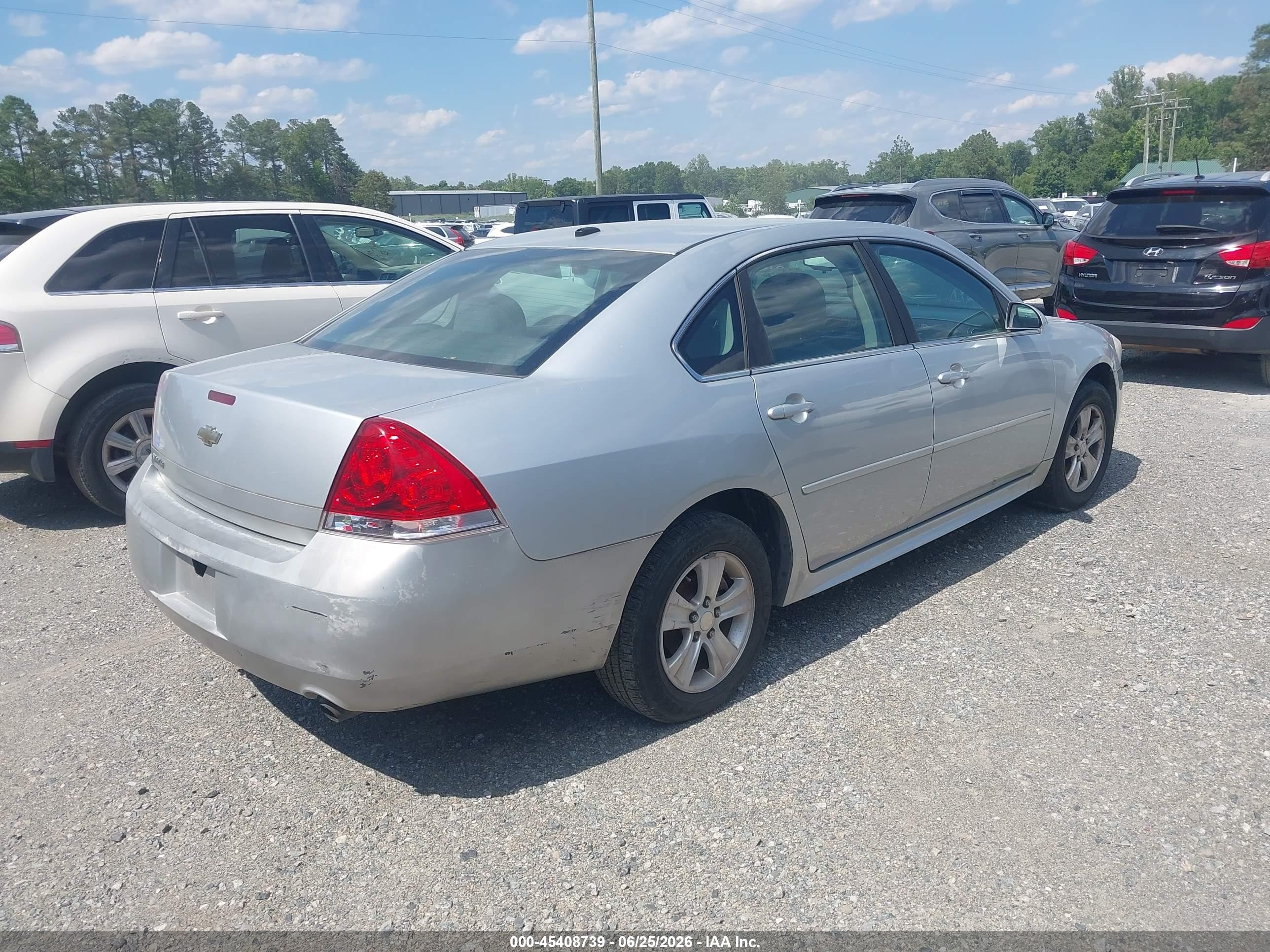 2012 Chevrolet Impala Ls Silver vin: 2G1WF5E36C1131217