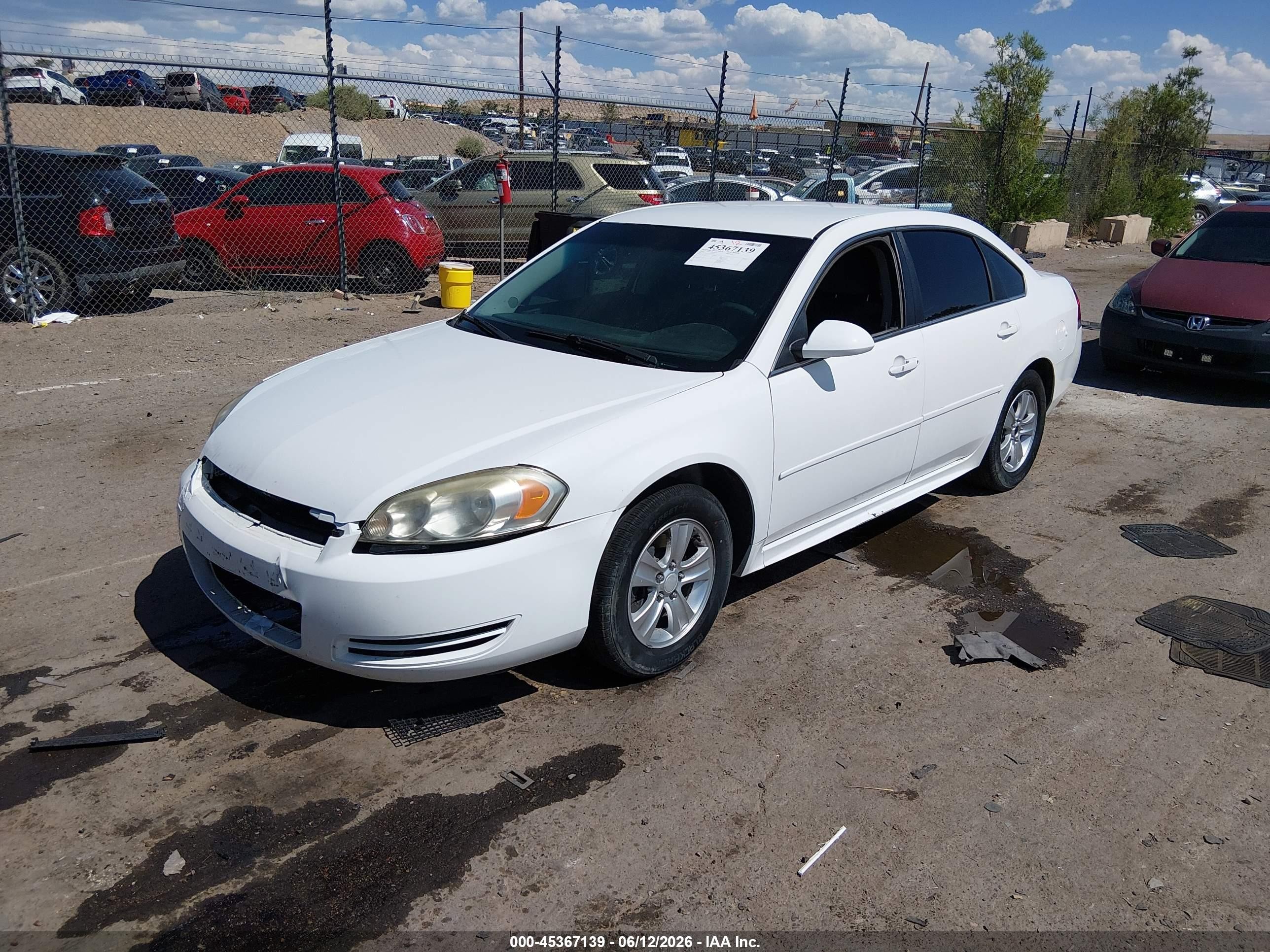 2012 Chevrolet Impala Ls Blue vin: 2G1WF5E36C1212511