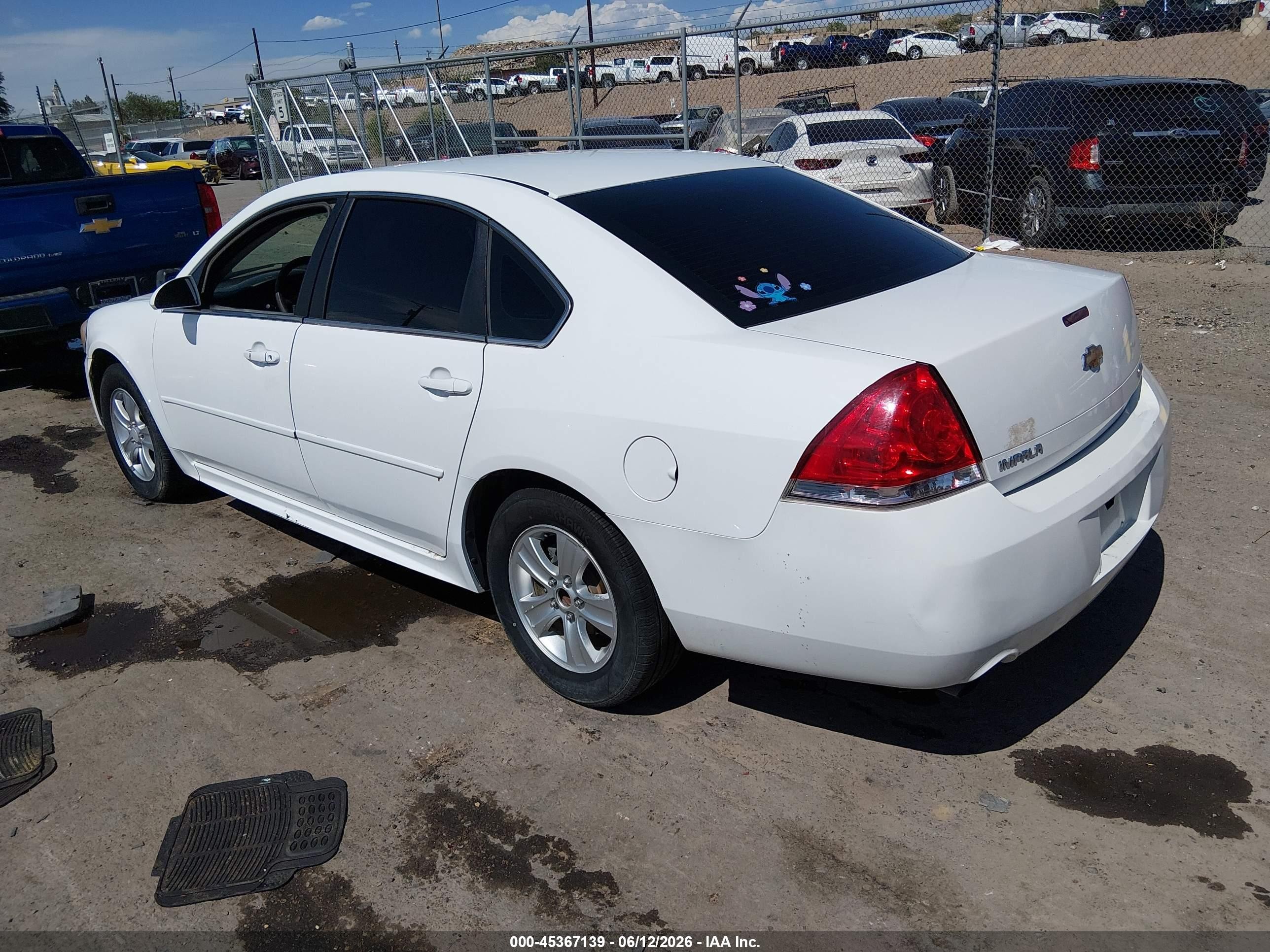 2012 Chevrolet Impala Ls Blue vin: 2G1WF5E36C1212511