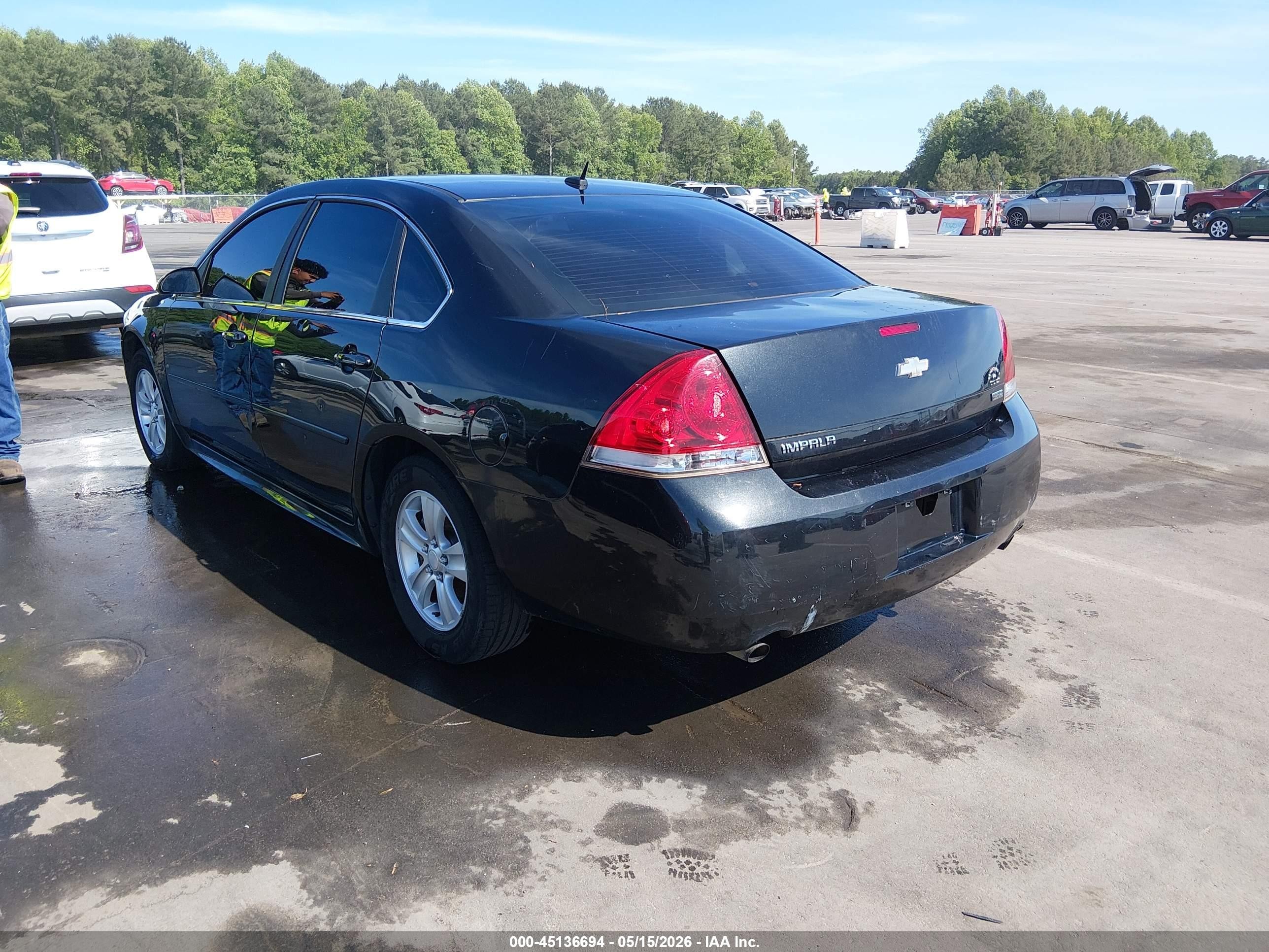 2012 Chevrolet Impala Ls Black vin: 2G1WF5E36C1267346