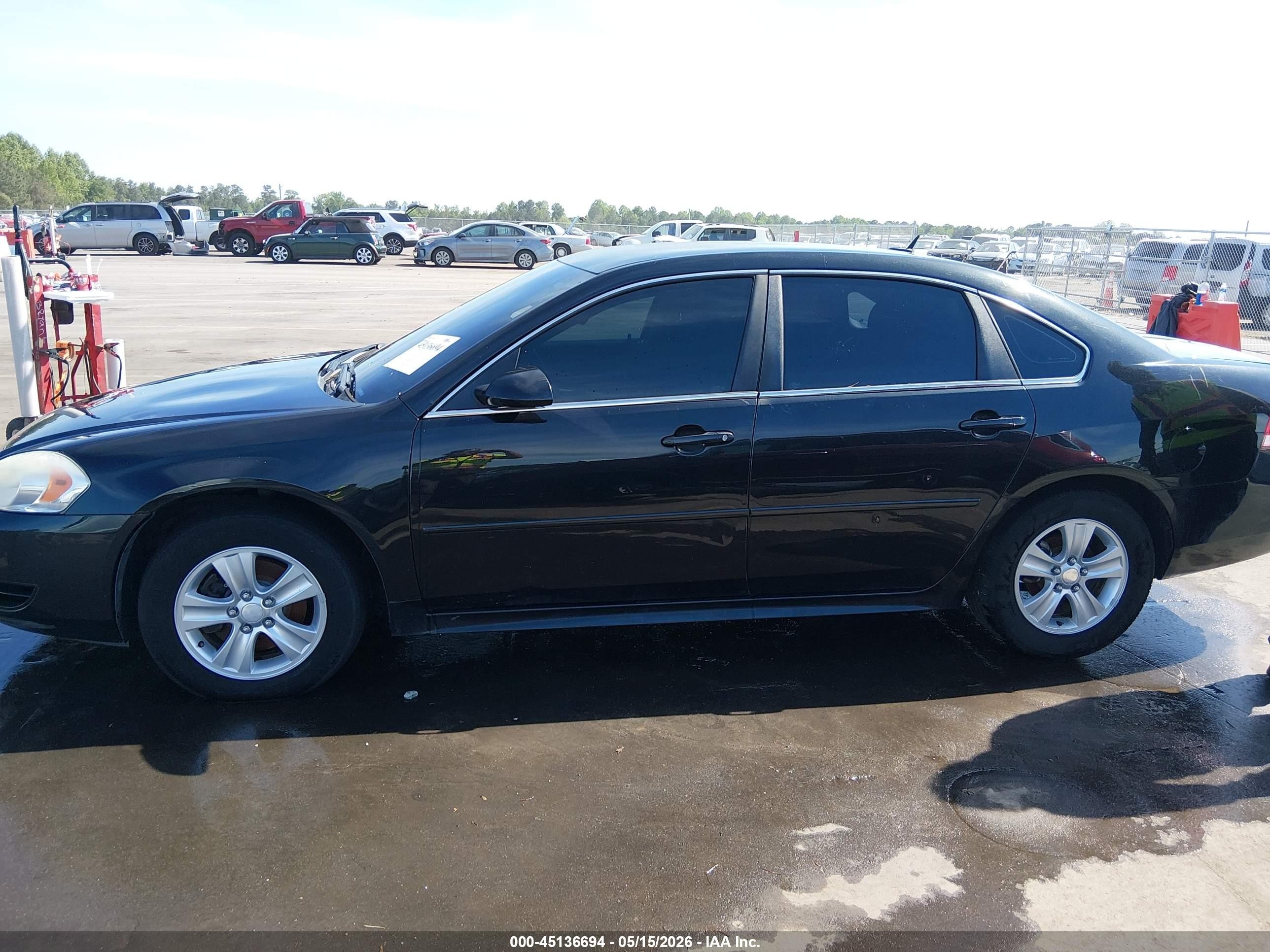 2012 Chevrolet Impala Ls Black vin: 2G1WF5E36C1267346