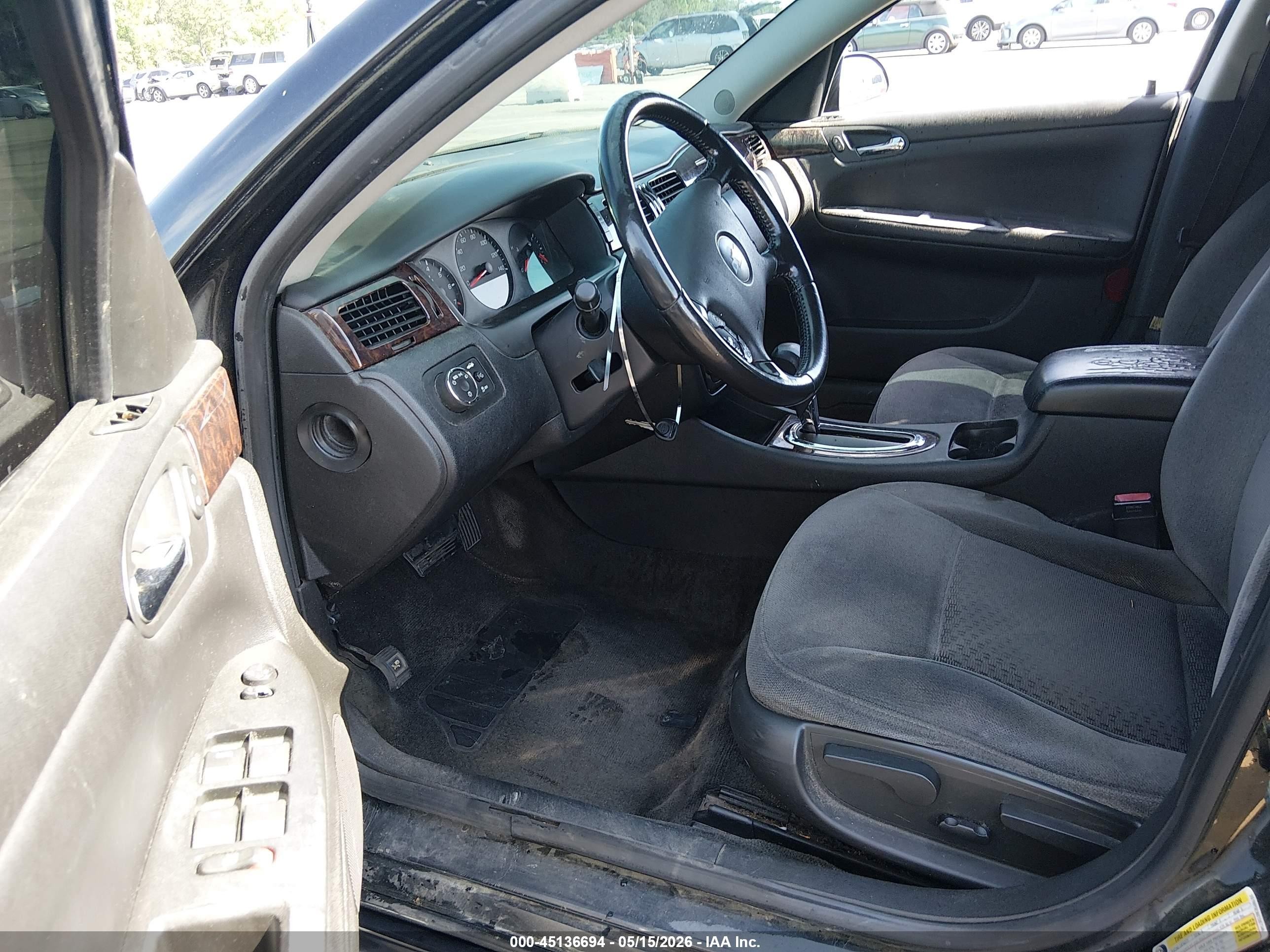 2012 Chevrolet Impala Ls Black vin: 2G1WF5E36C1267346