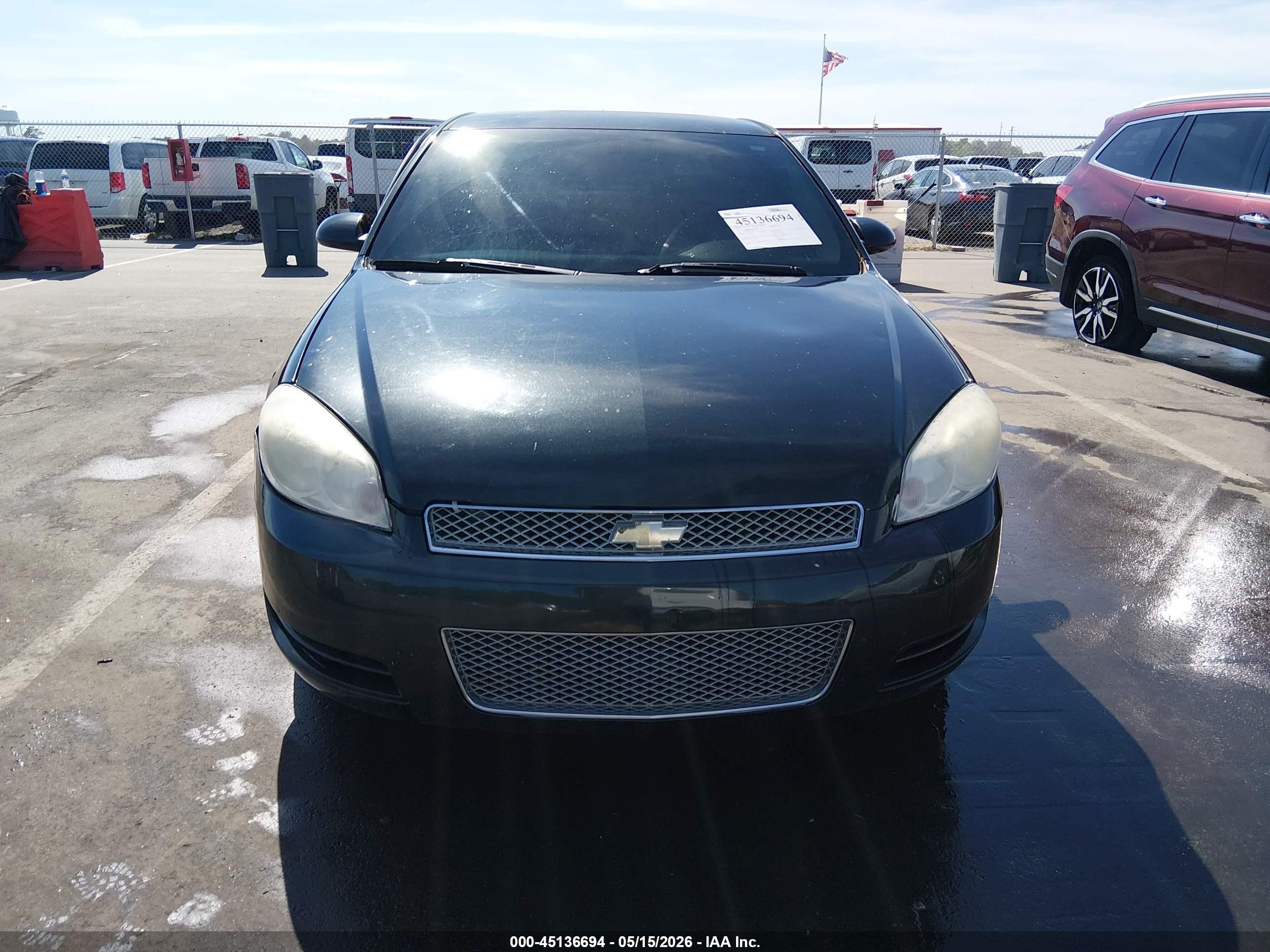 2012 Chevrolet Impala Ls Black vin: 2G1WF5E36C1267346