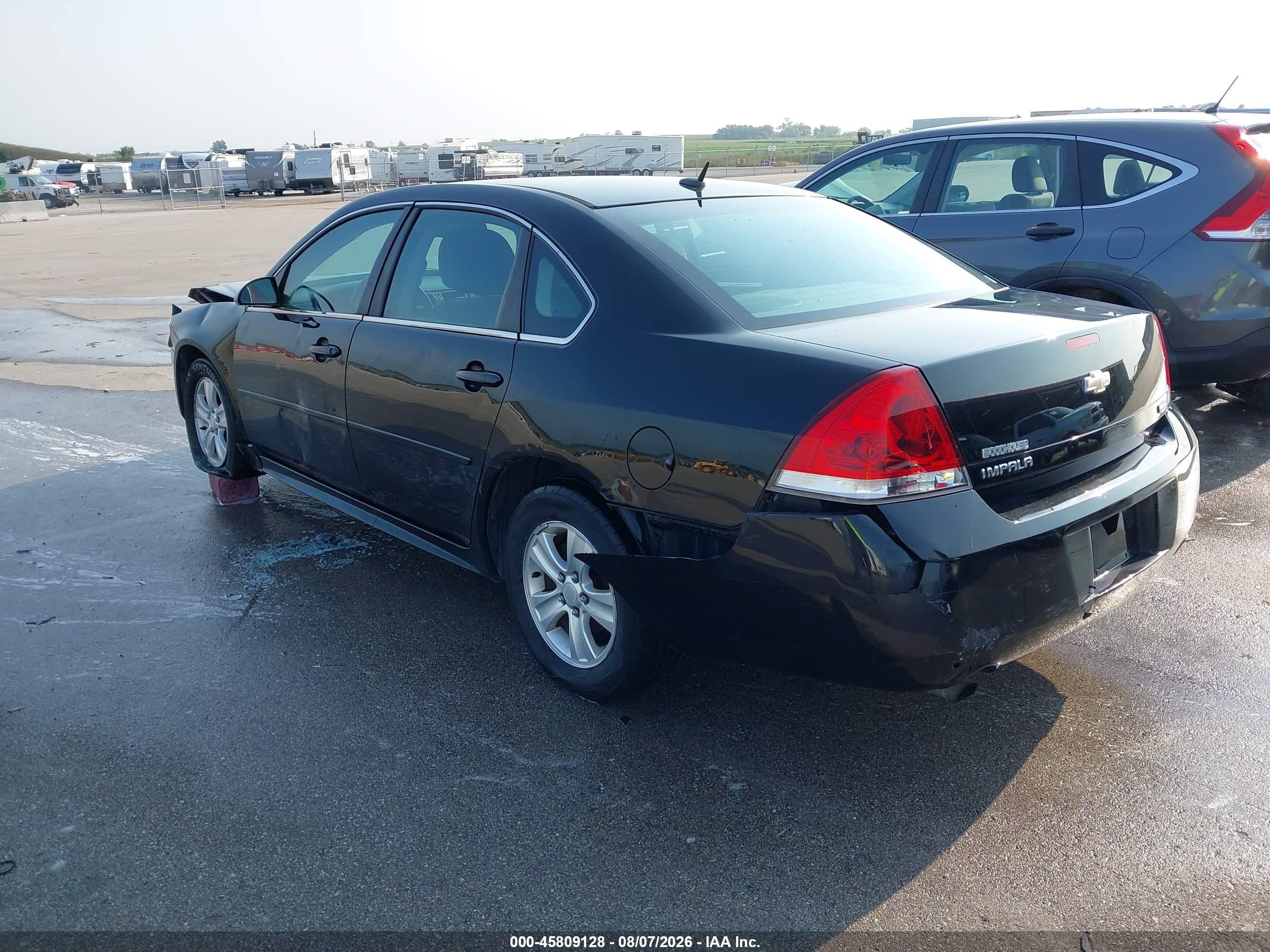 2012 Chevrolet Impala Ls Black vin: 2G1WF5E36C1278380