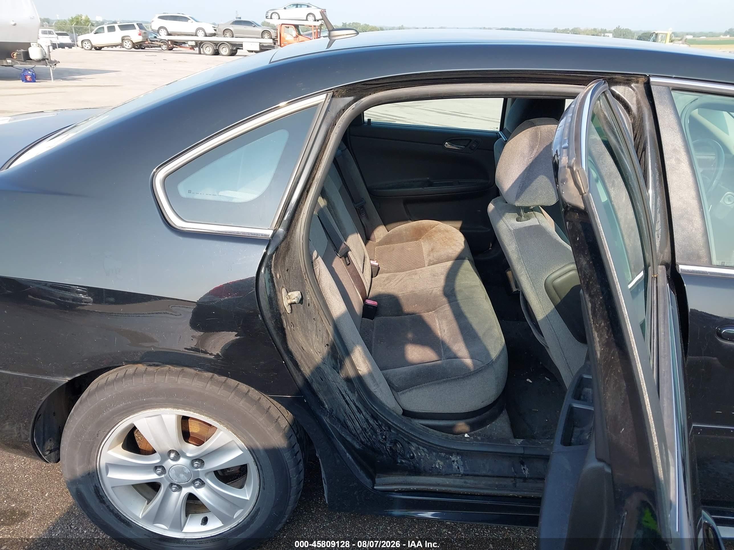 2012 Chevrolet Impala Ls Black vin: 2G1WF5E36C1278380
