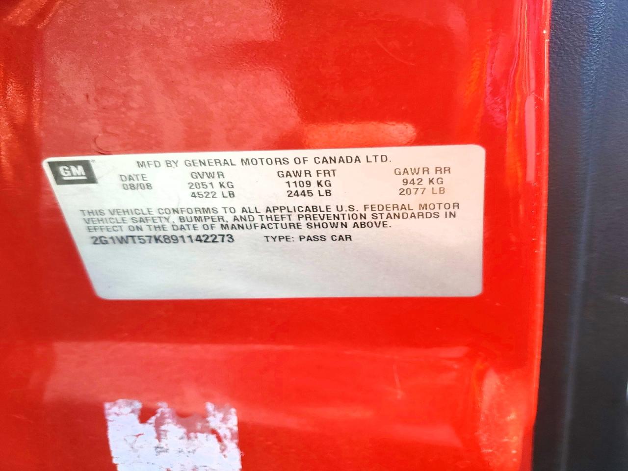 2013 Chevrolet Impala Ls Red vin: 2G1WF5E36D1239936
