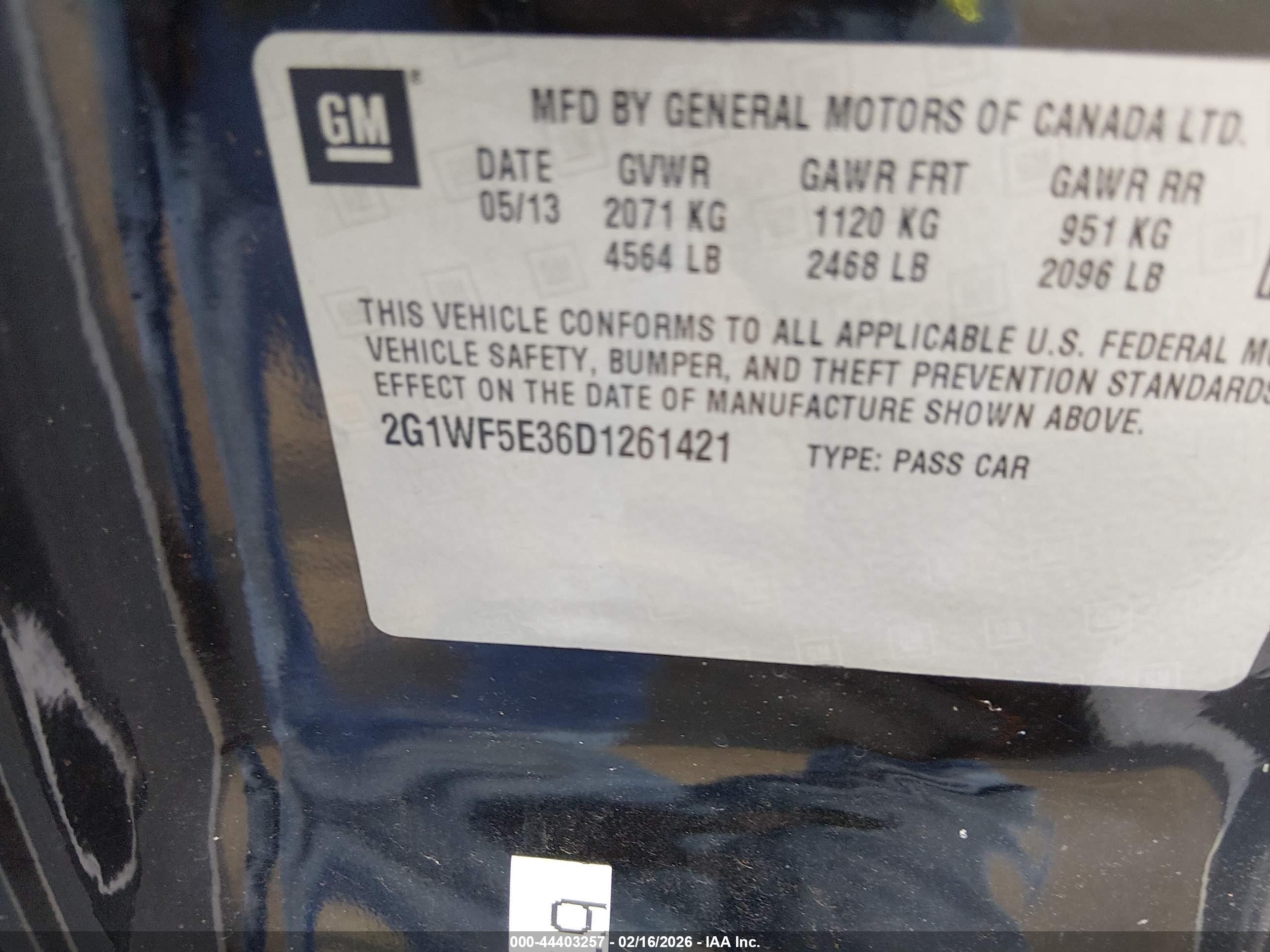 2013 Chevrolet Impala Ls Черный vin: 2G1WF5E36D1261421