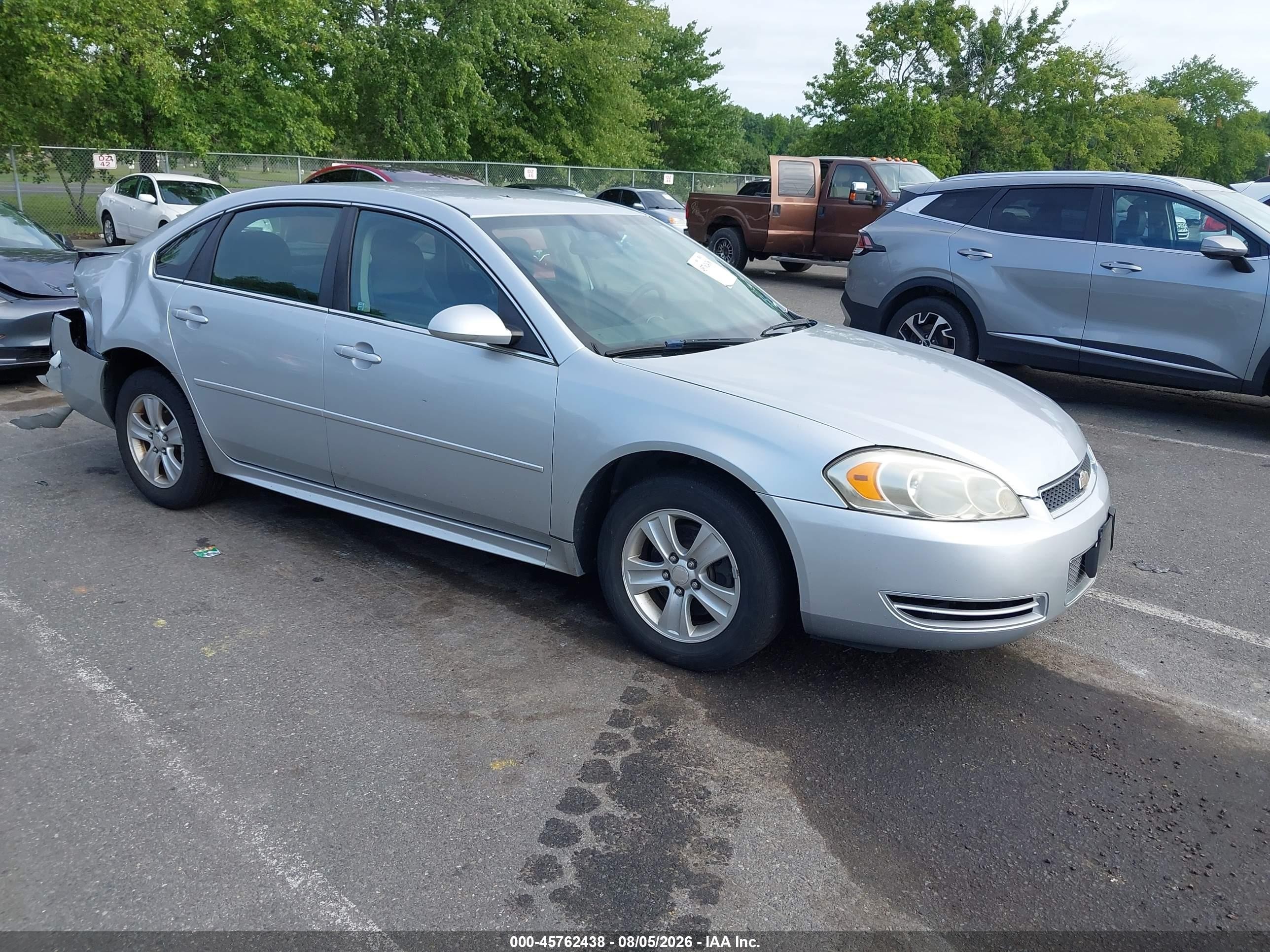 2012 Chevrolet Impala Ls Gray vin: 2G1WF5E37C1143621