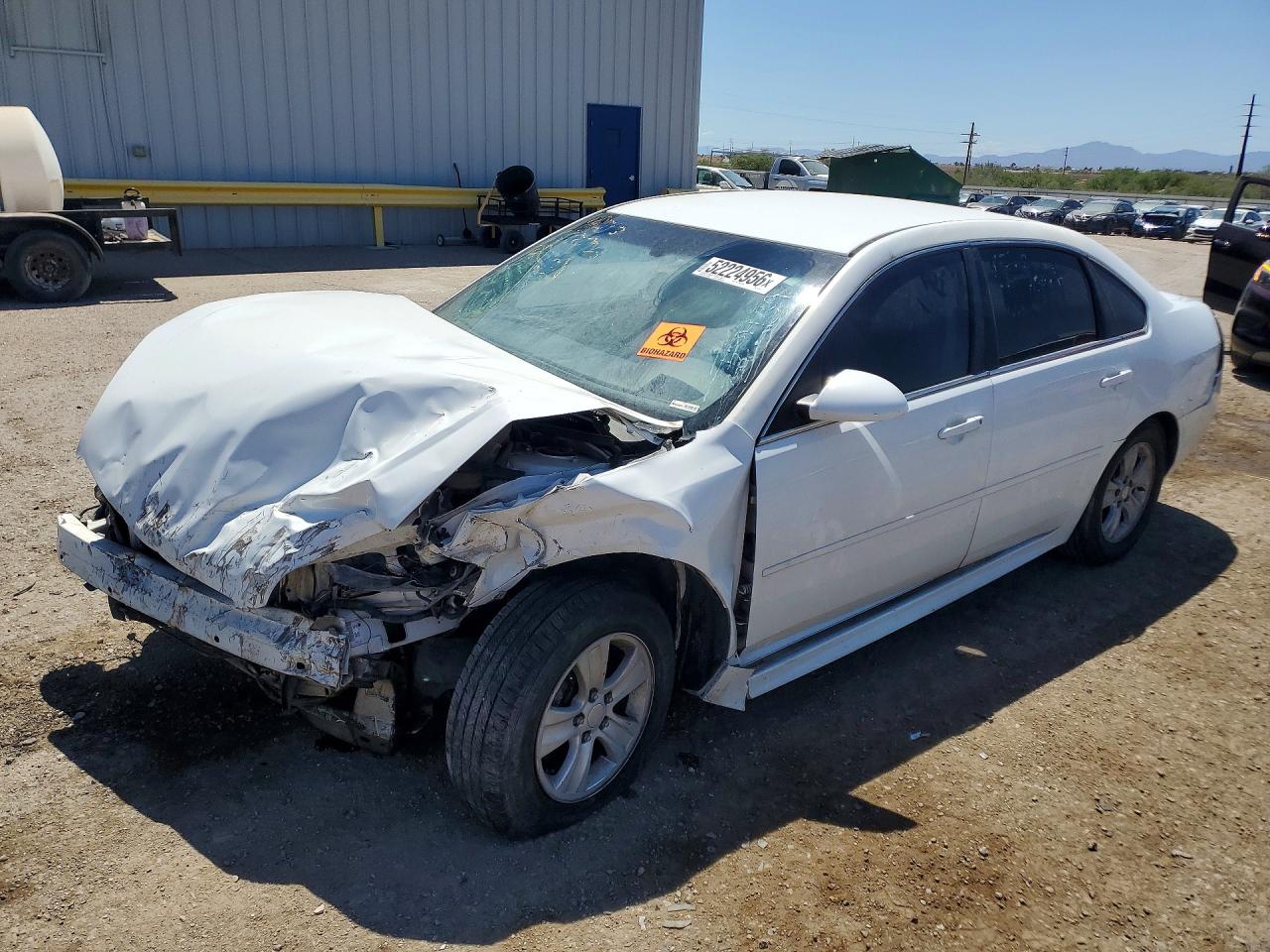 2012 Chevrolet Impala Ls White vin: 2G1WF5E37C1152139