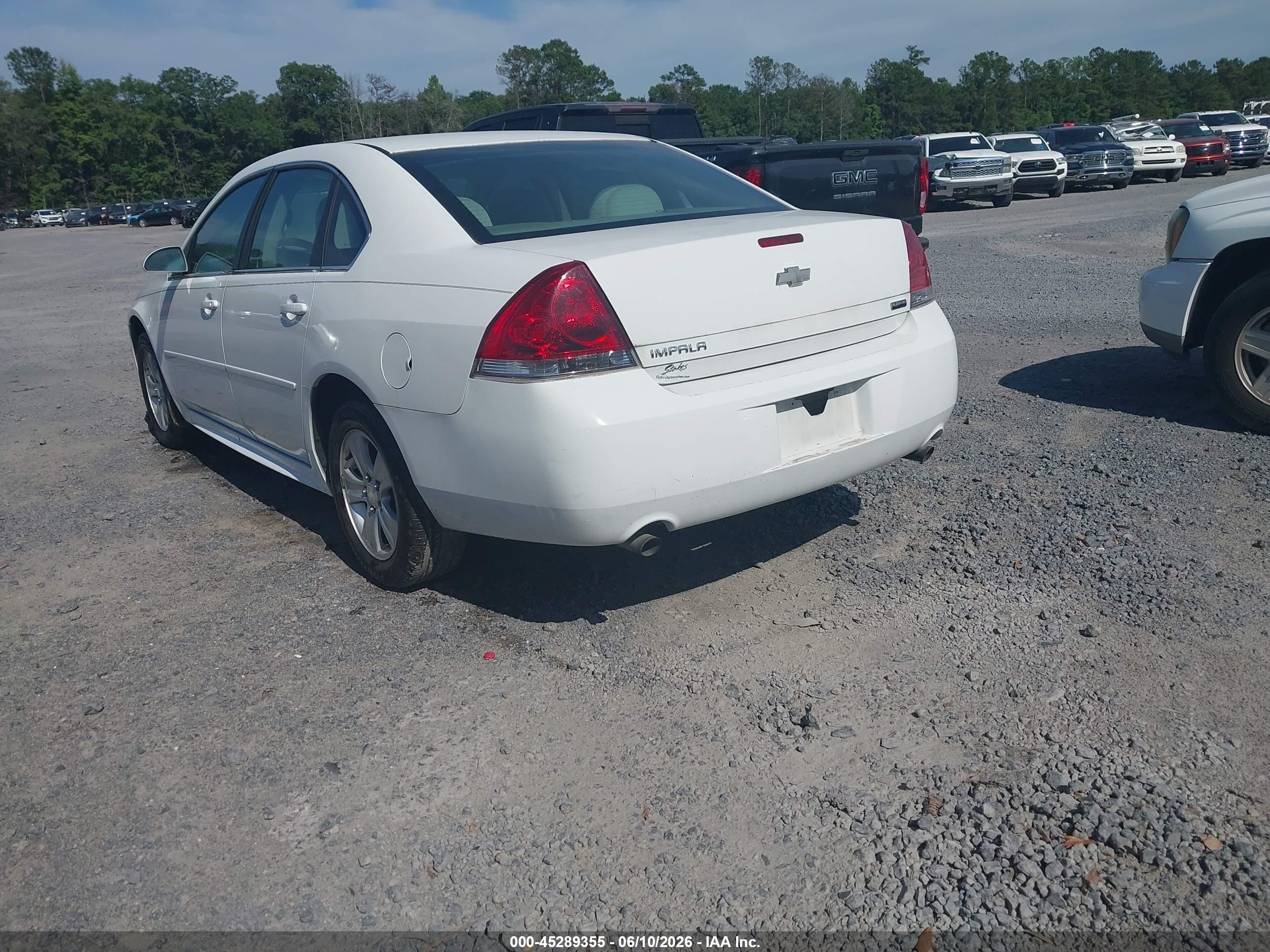 2012 Chevrolet Impala Ls White vin: 2G1WF5E37C1156918