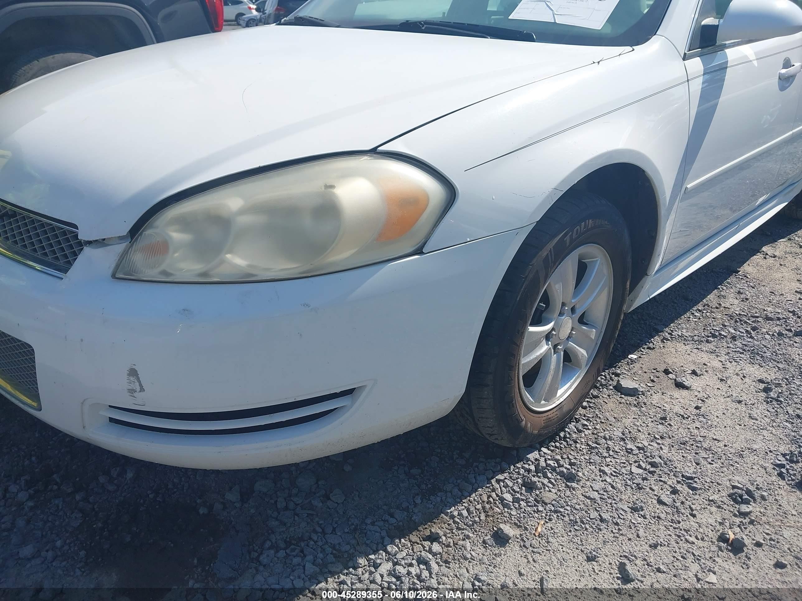 2012 Chevrolet Impala Ls White vin: 2G1WF5E37C1156918